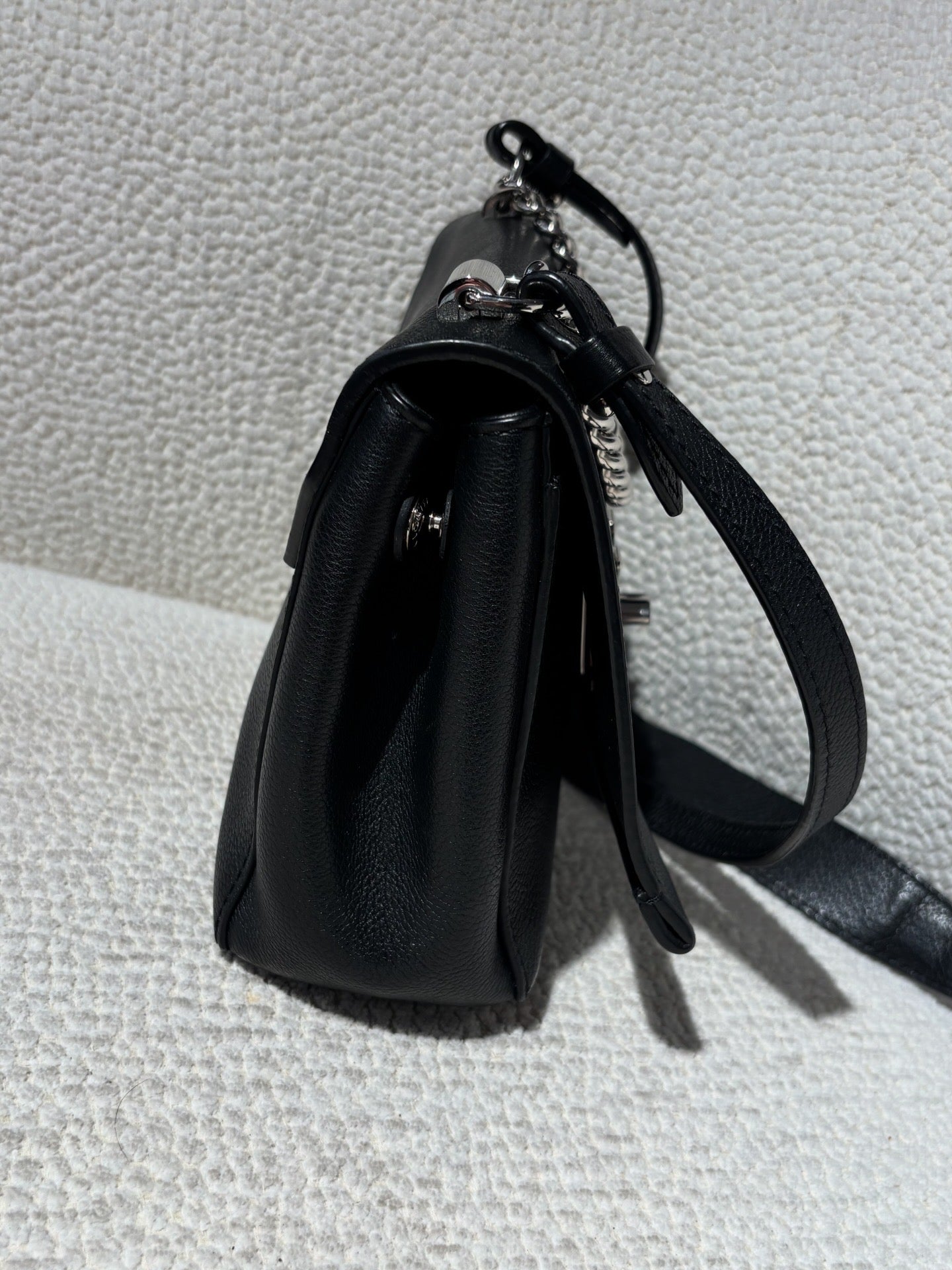 Louis Vuitton Lockme Bag – Leather & Silver Logo Turn Lock Closure