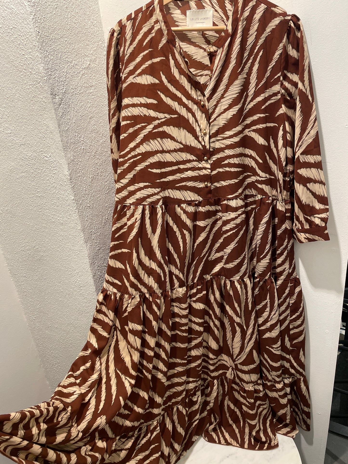 Lollys Laundry Nee Dress – Brown-Rust/Cream - XL