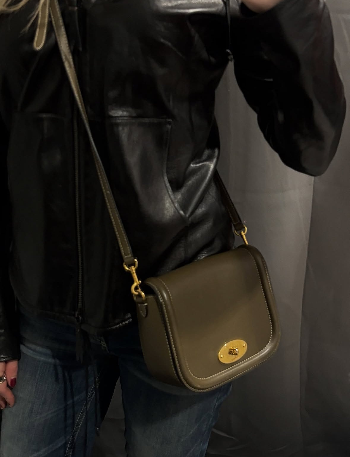 Mulberry Bag - Small Darley Satchel - Army/Green Leather & Gold Hardware