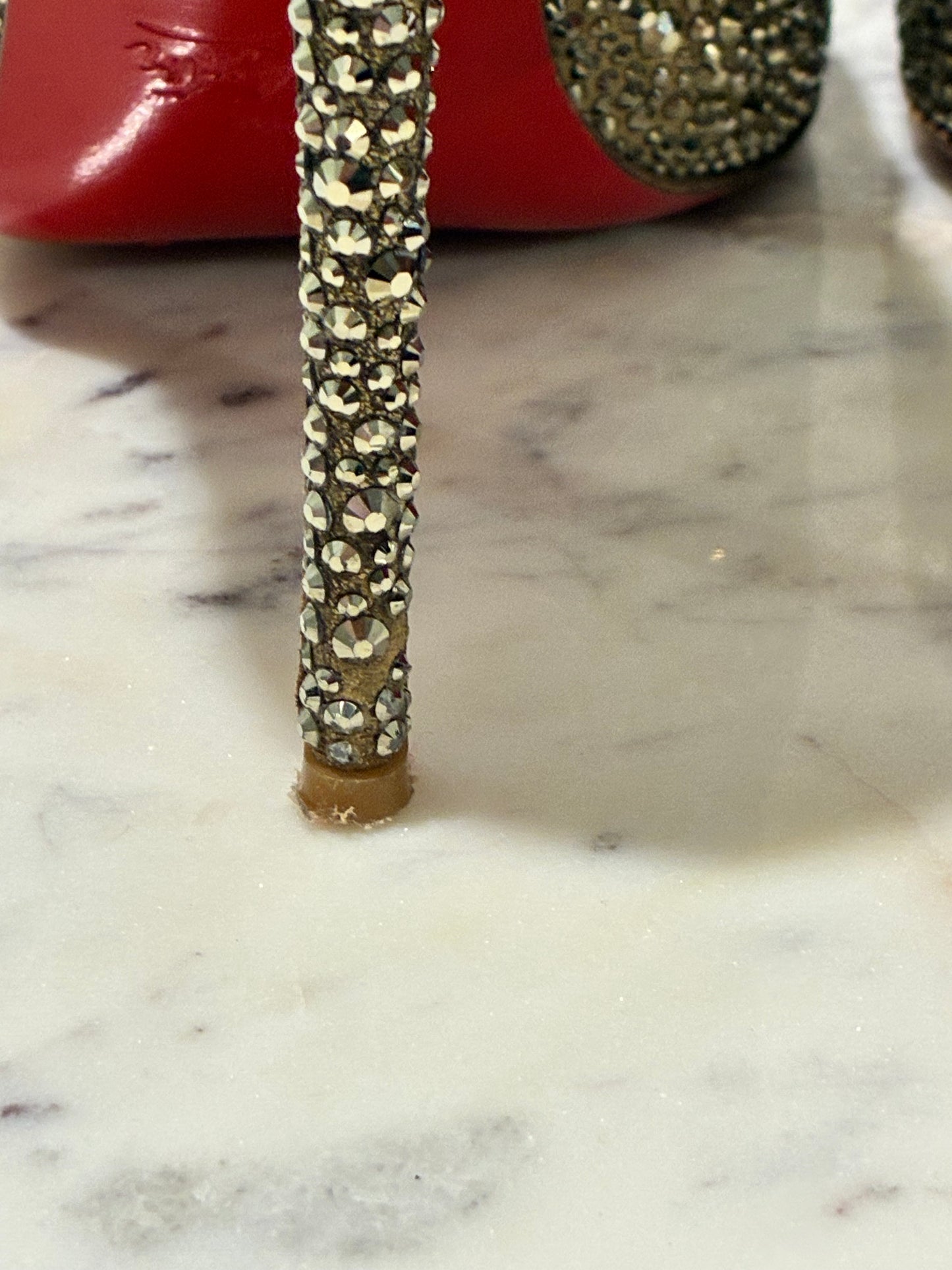Christian Louboutin Heels - Fifi Strass 100 - Size 38,5