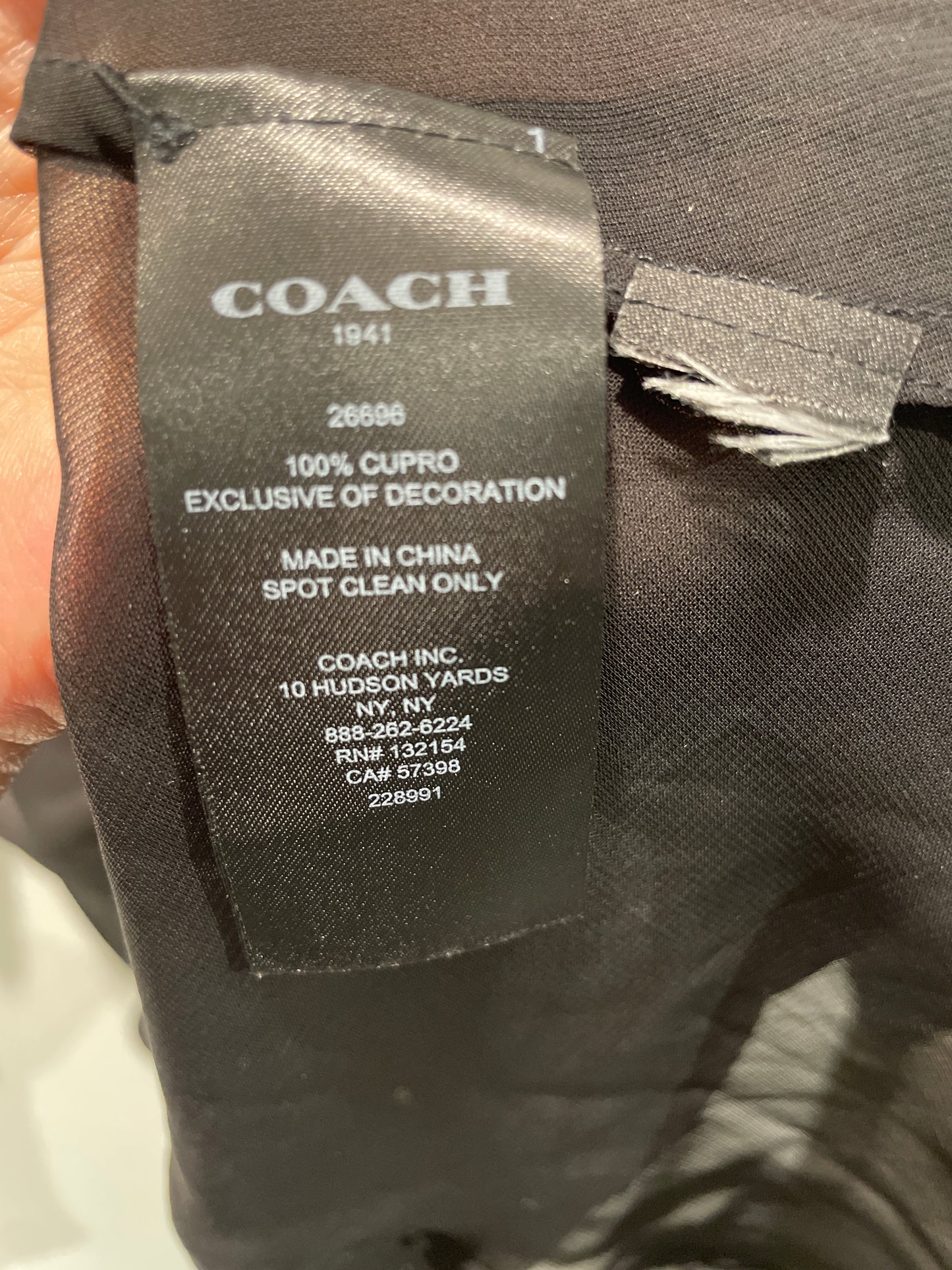 Coach - unique vegan silk dress -  Sz 2 /XS