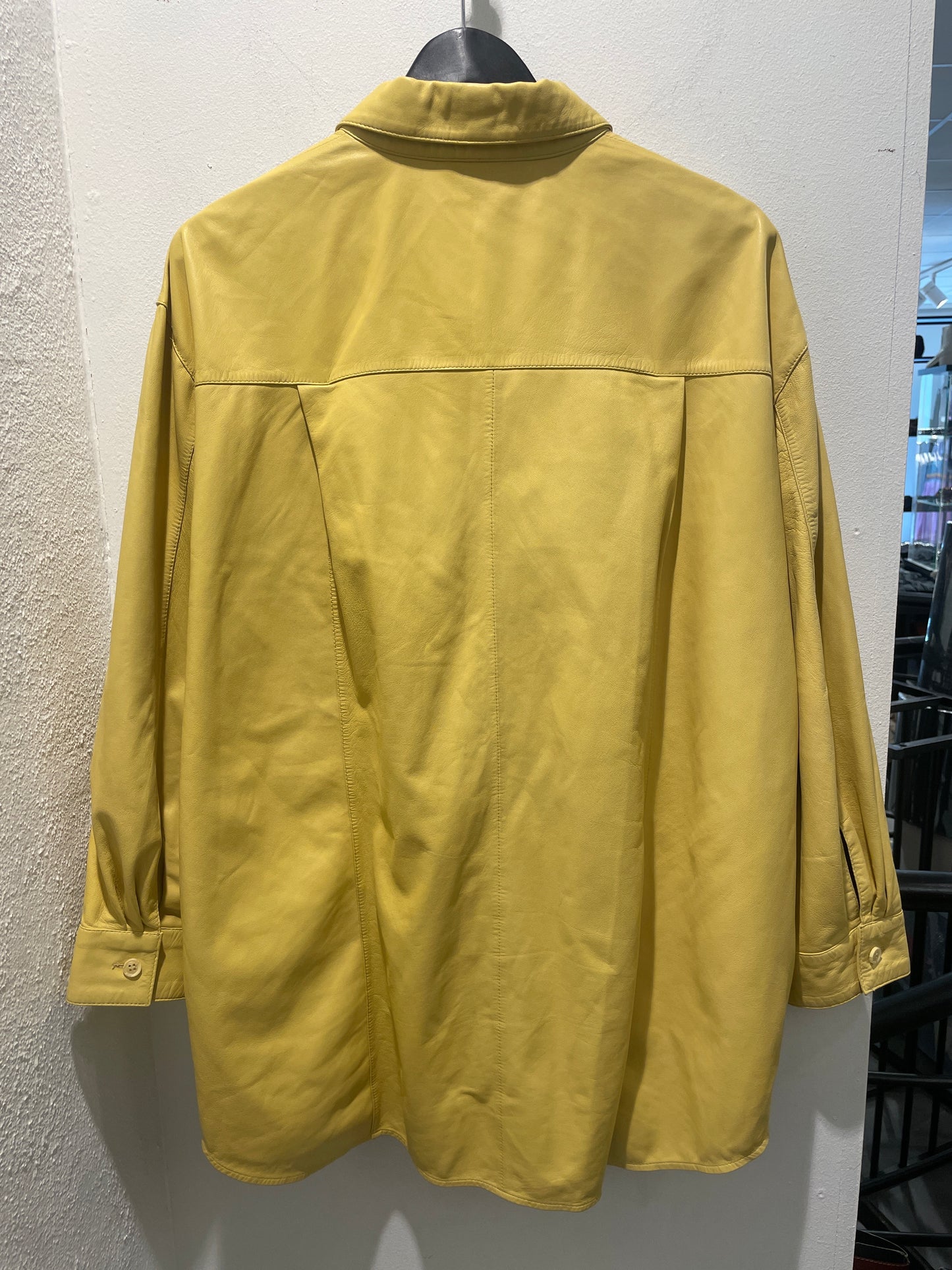 MDK Munderingskompagniet Oversized Leather Shirt – Mustard Yellow - 40