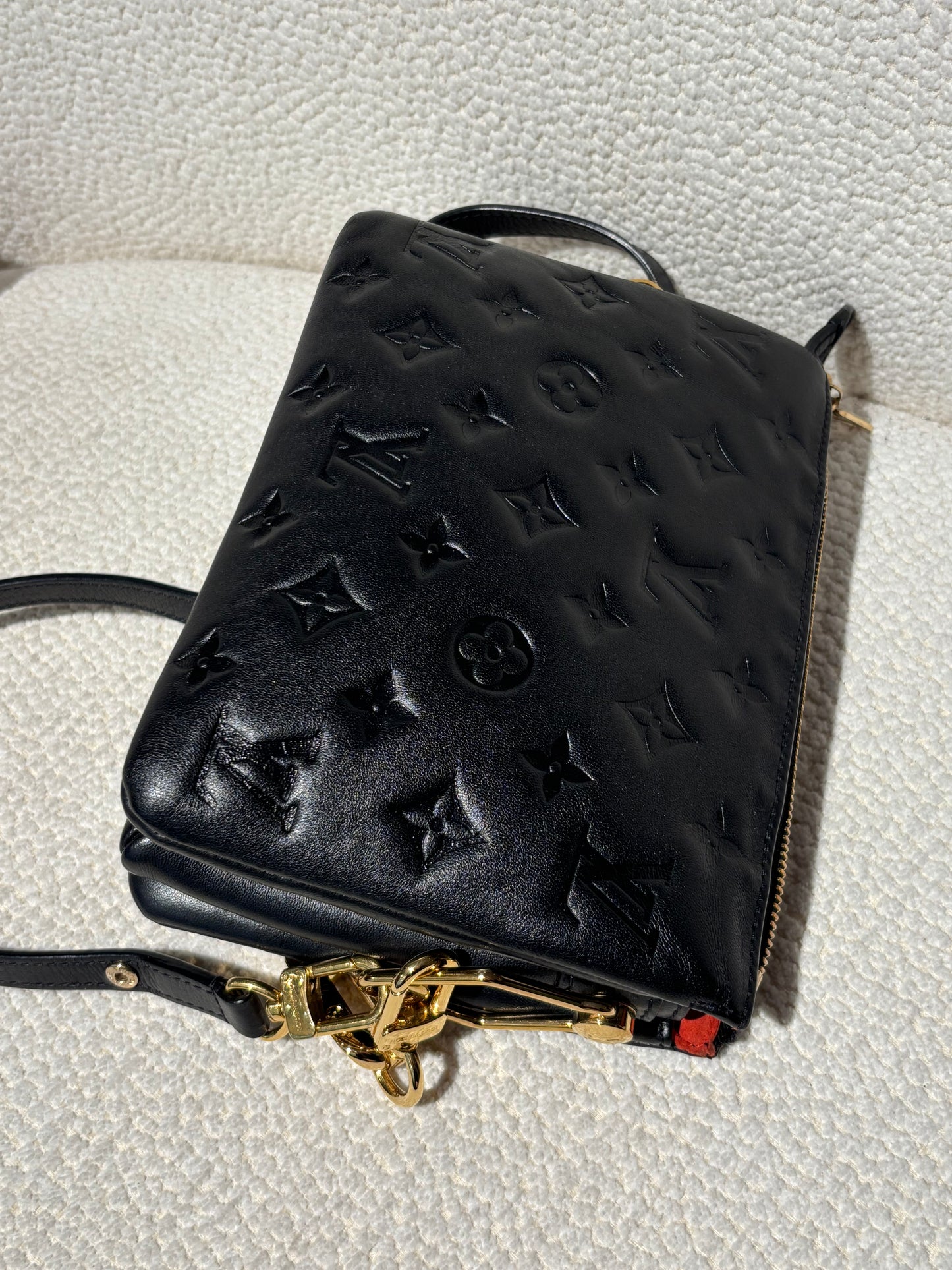 Louis Vuitton Coussin BB Bag - Black Leather & Gold Hardware