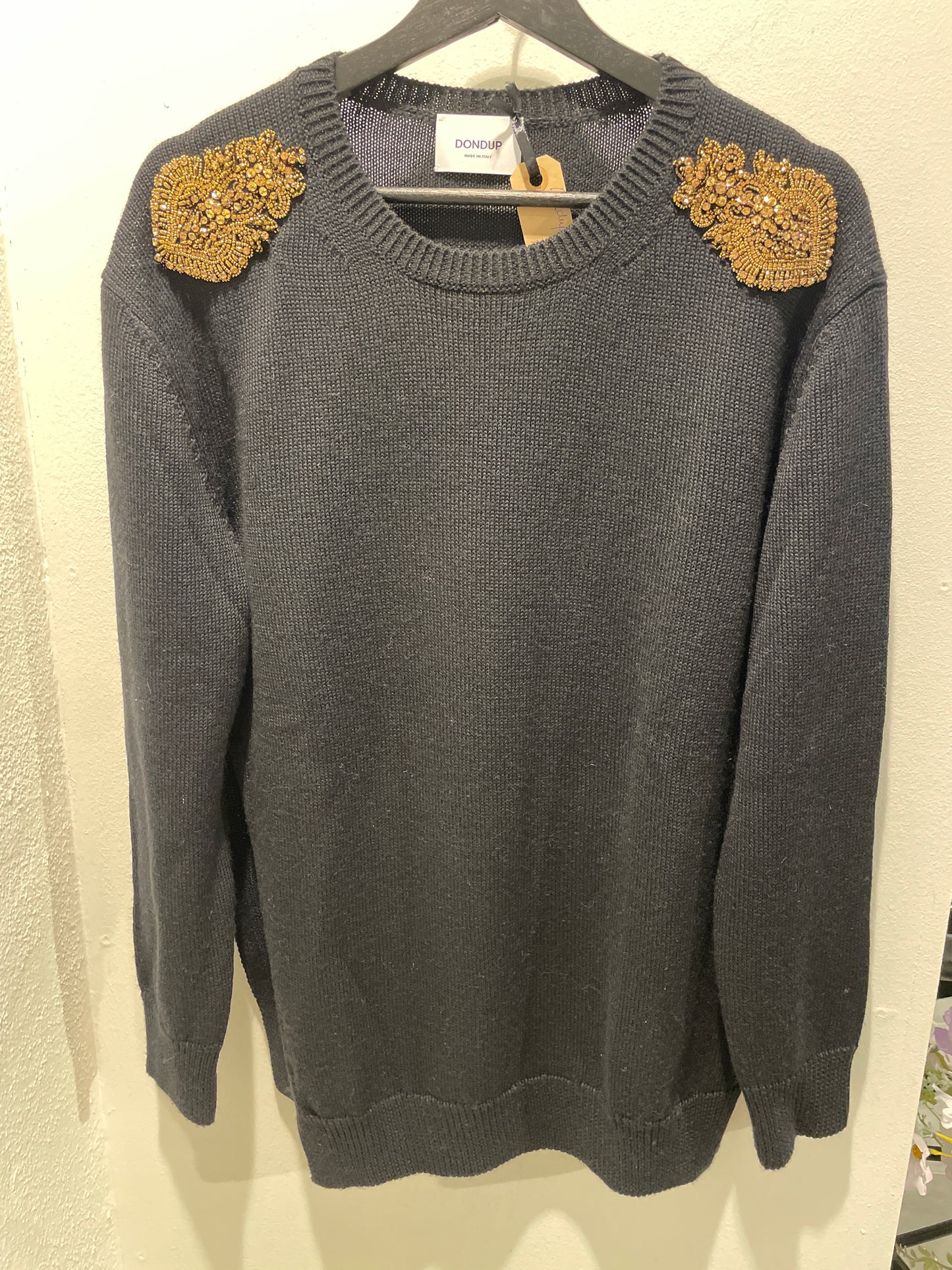 Dondup Knit - Black w. goldbeads - EU40