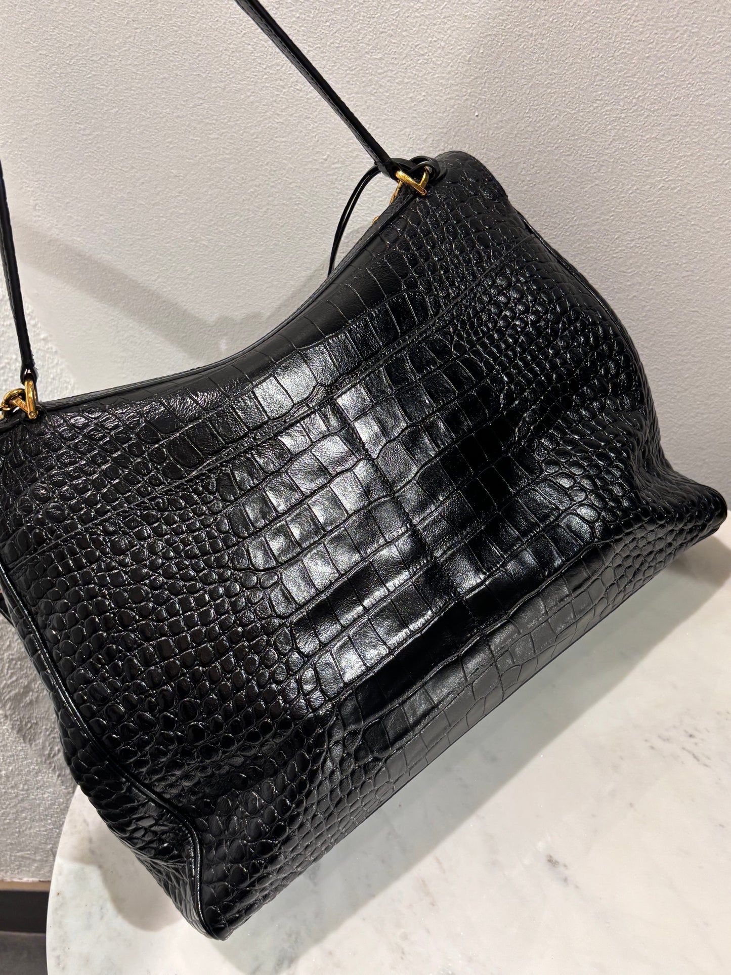 Balenciaga - Rodeo Croco Large Shoulderbag - Medinas Wardrobe