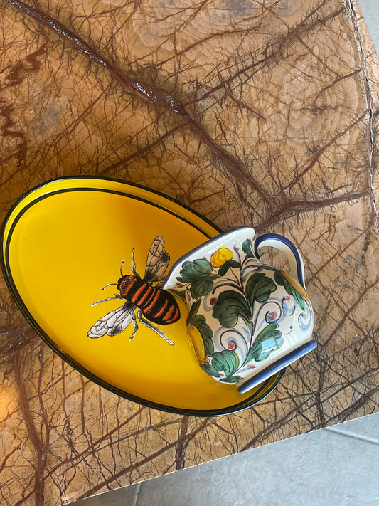 Lille Toscana kande - Citron - Italiensk porcelæn