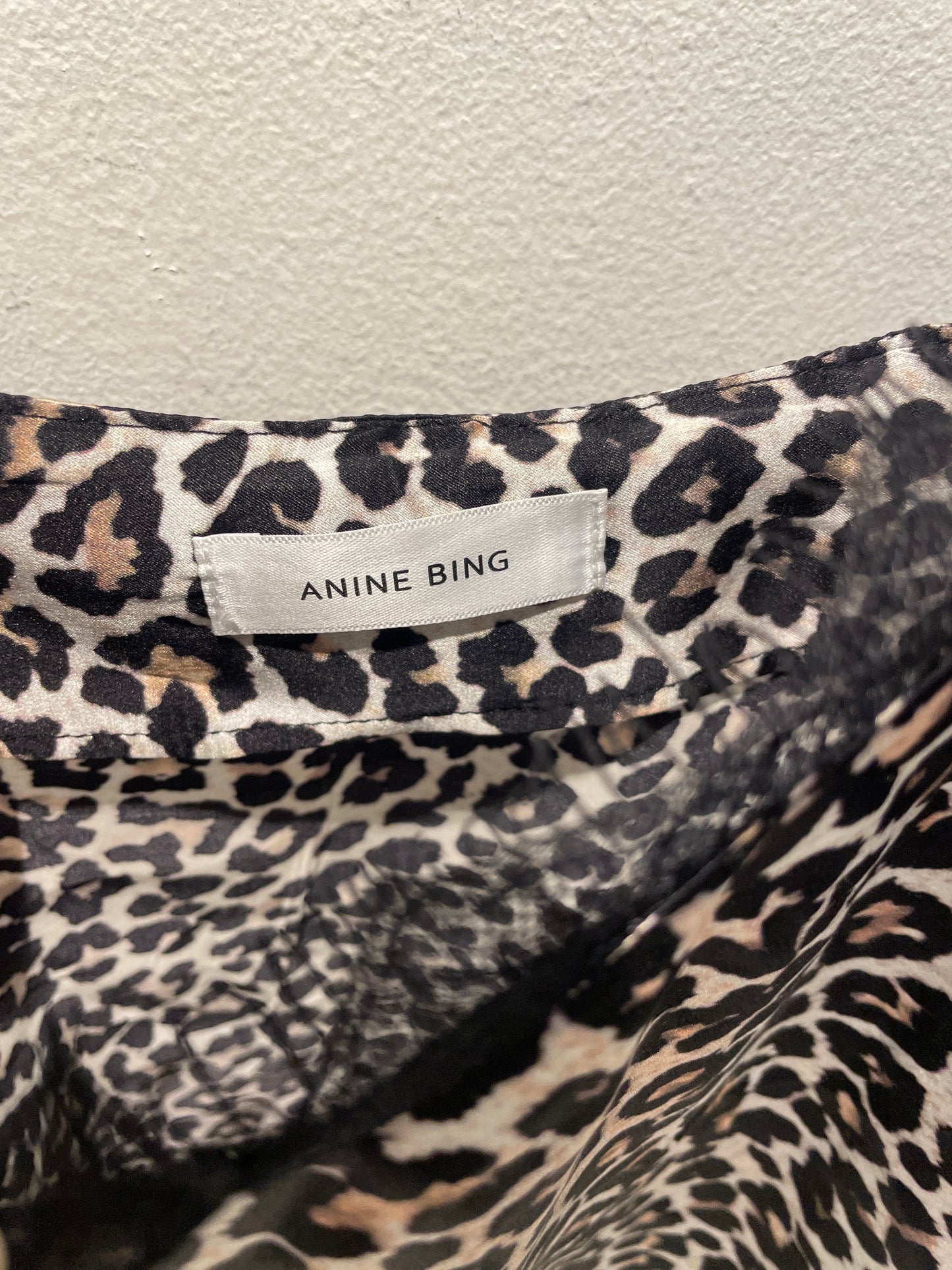 Anine Bing Bar Silk Cami – Leopard Print - S