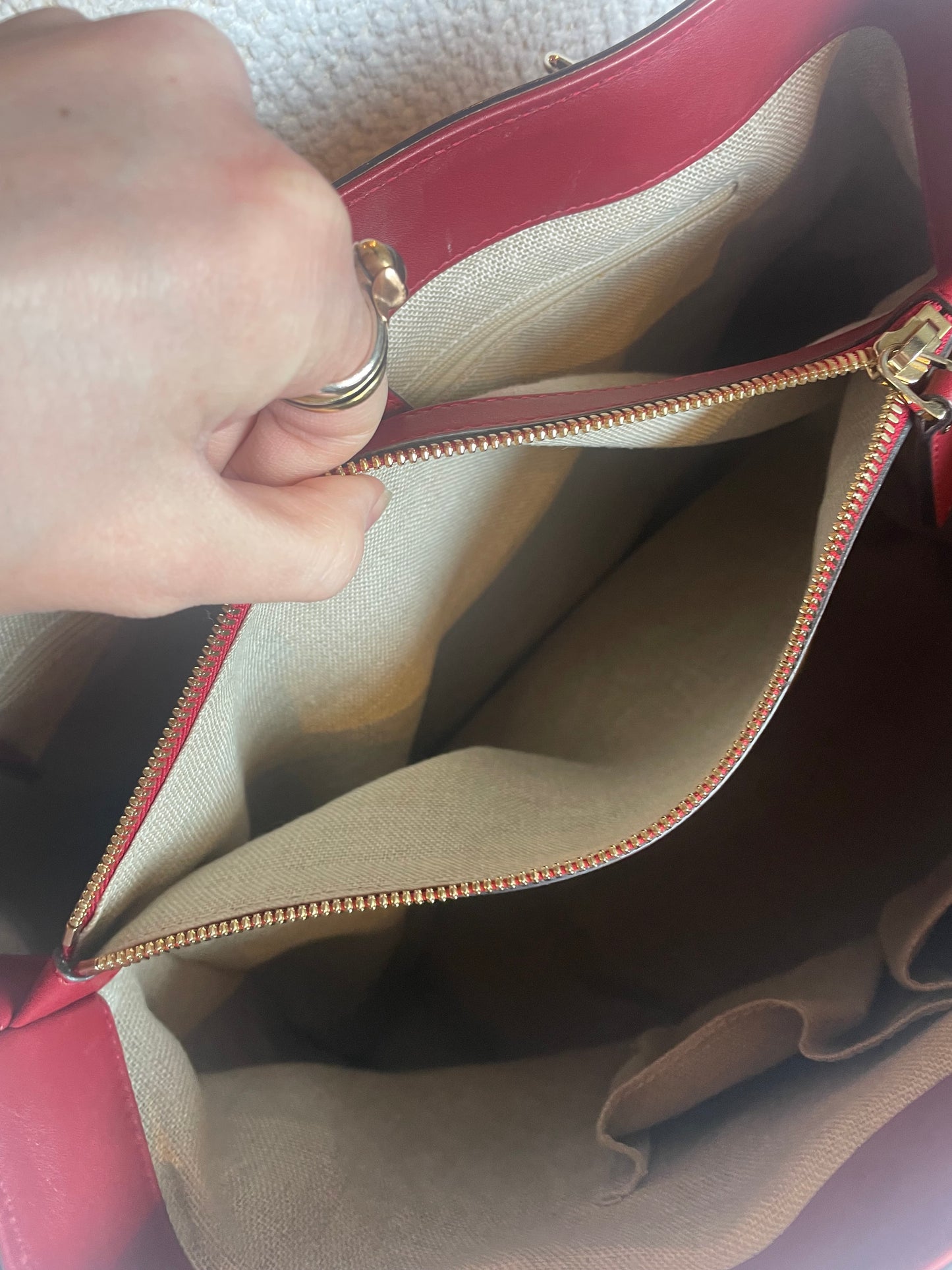 Gucci - Rød læder tote
