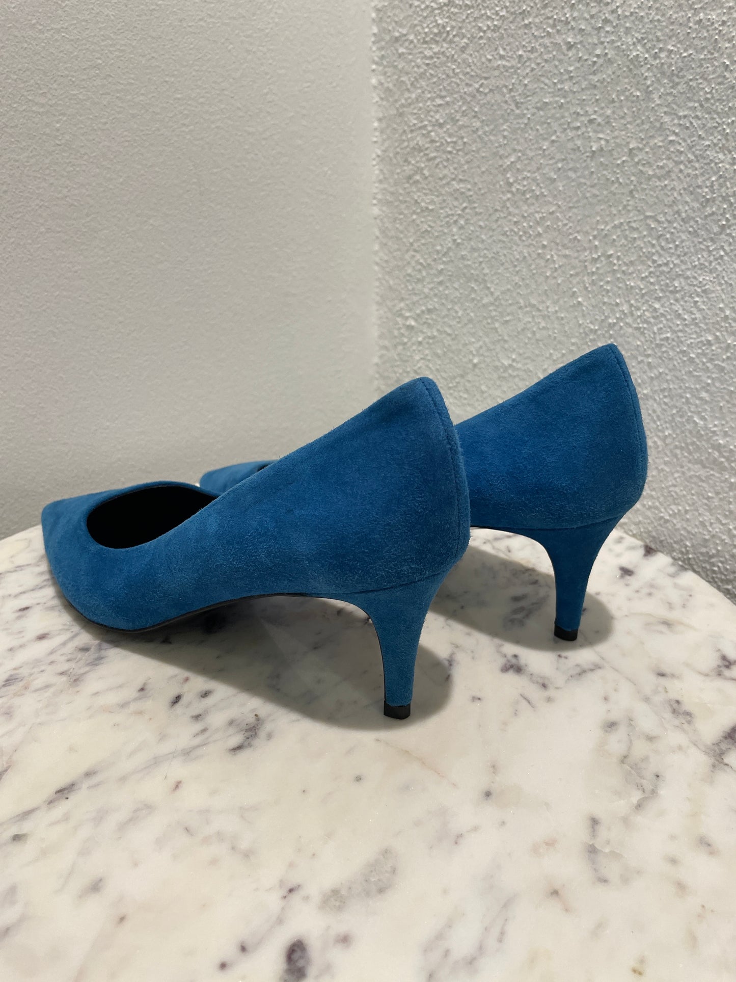 Malene Birger - Laximini Cornflower blue Suede Pointed-Toe Pumps – 39
