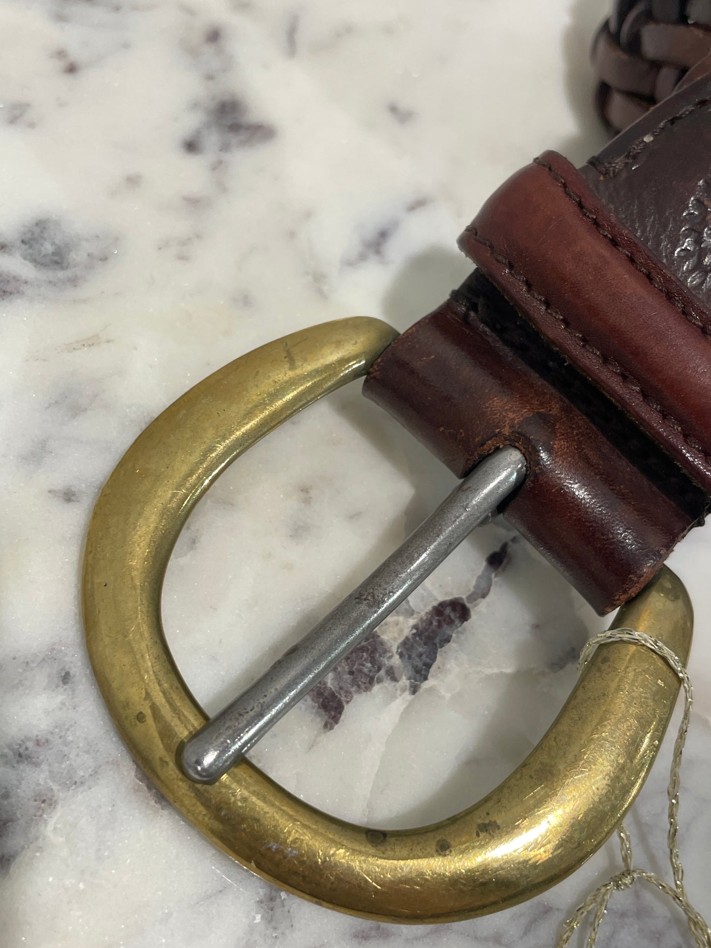 Mulberry braided Belt - 70-90 cm. - Brown