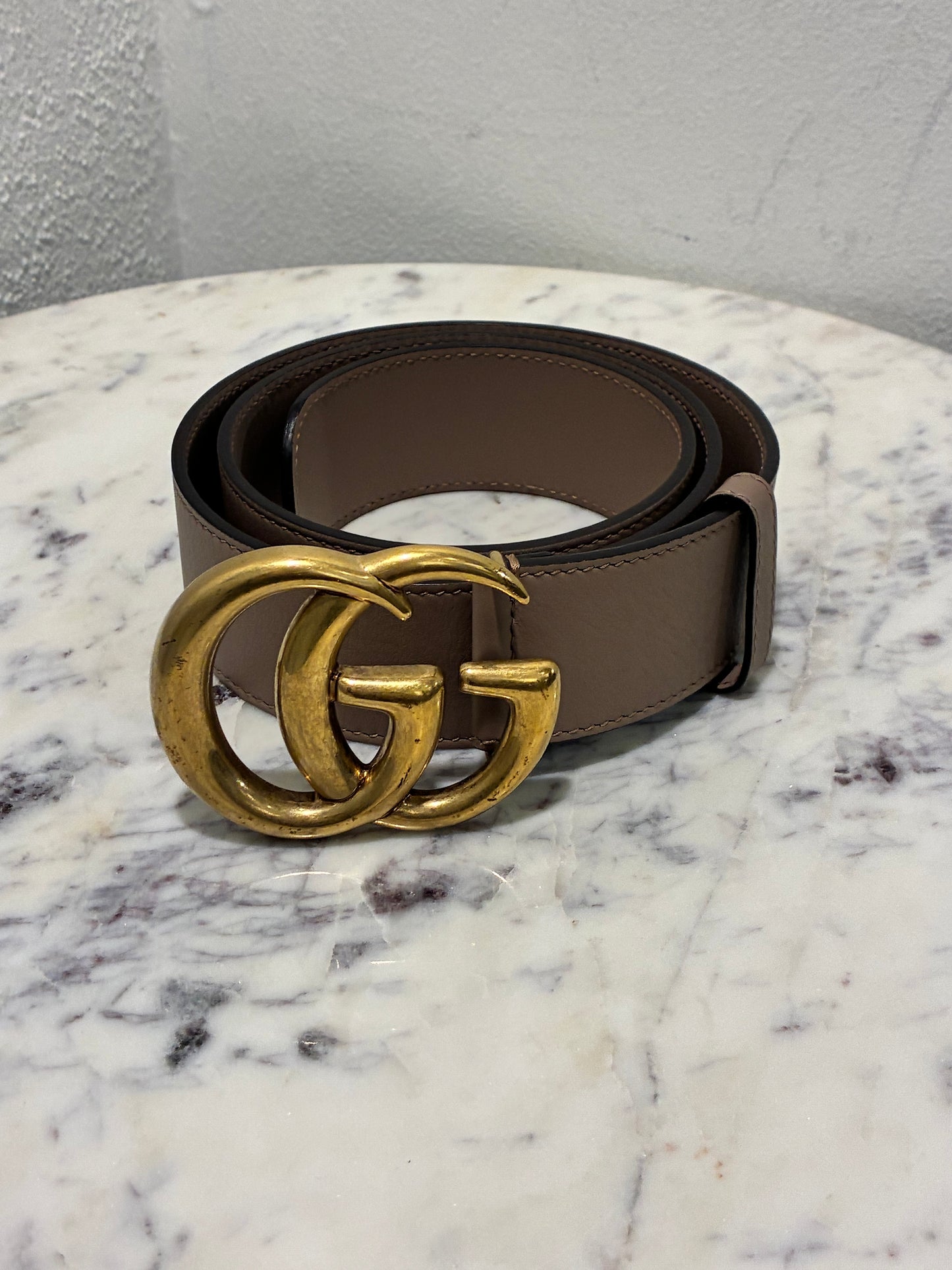 Gucci Belt - Maxi GG Buckle - Size 80