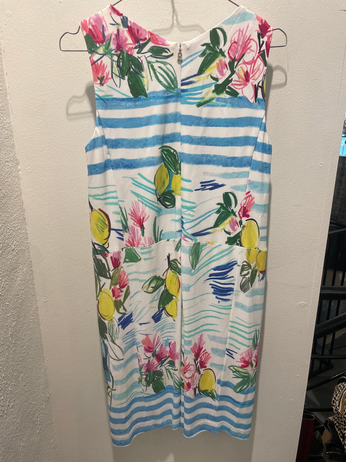Vintage Bogner Sleeveless Dress with Scenic Riviera Print -