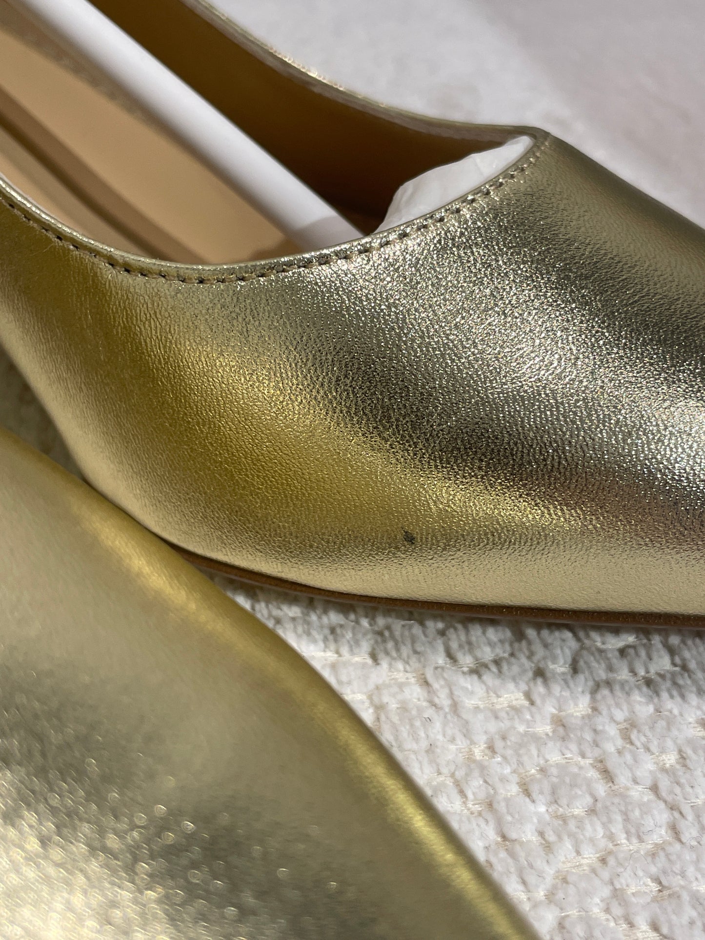 Gardenia – slingbacks - Gold Leather  - 38