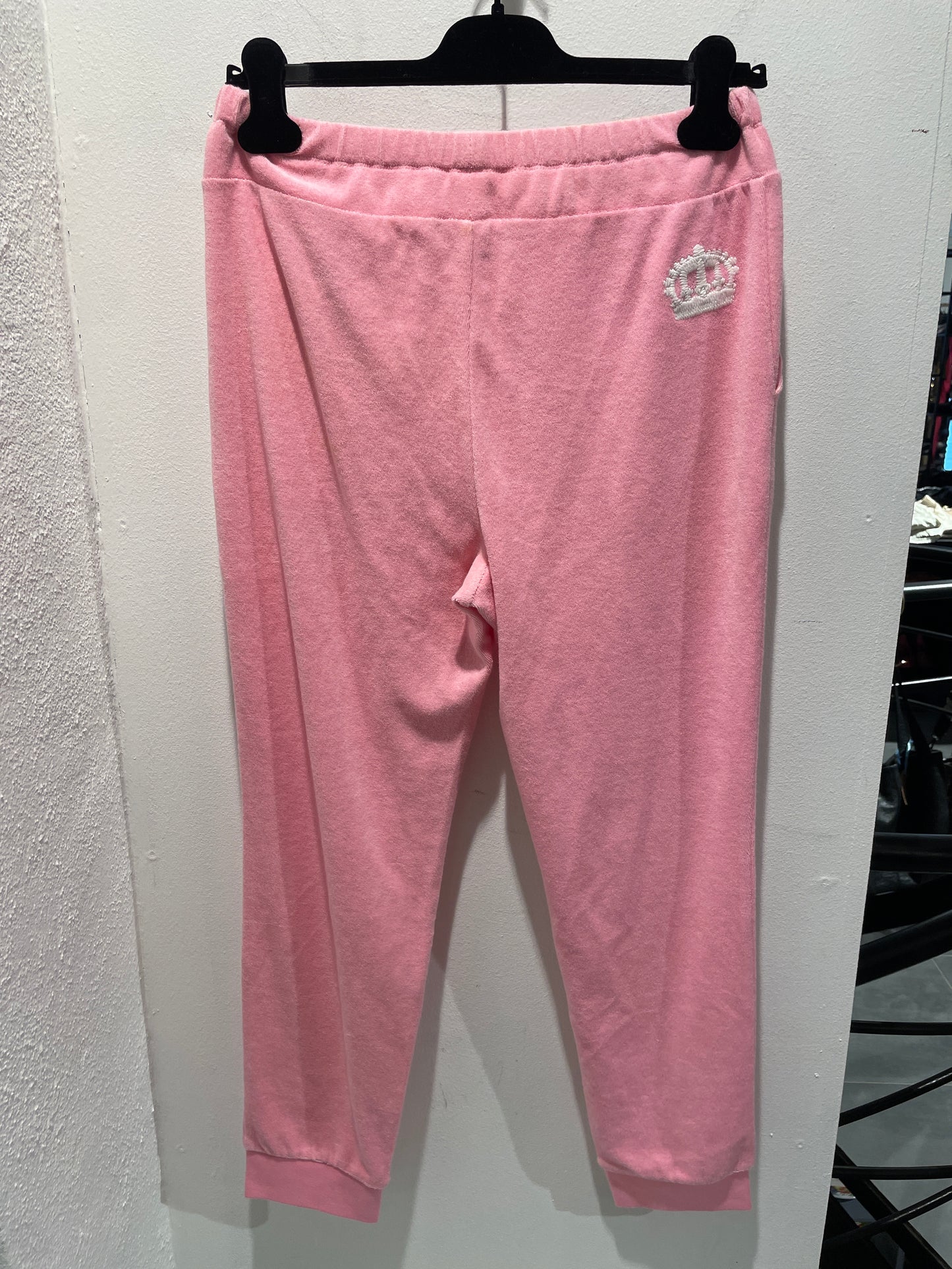 Juicy Couture Black Label Pink Towelling Terry Cloth Joggers - S