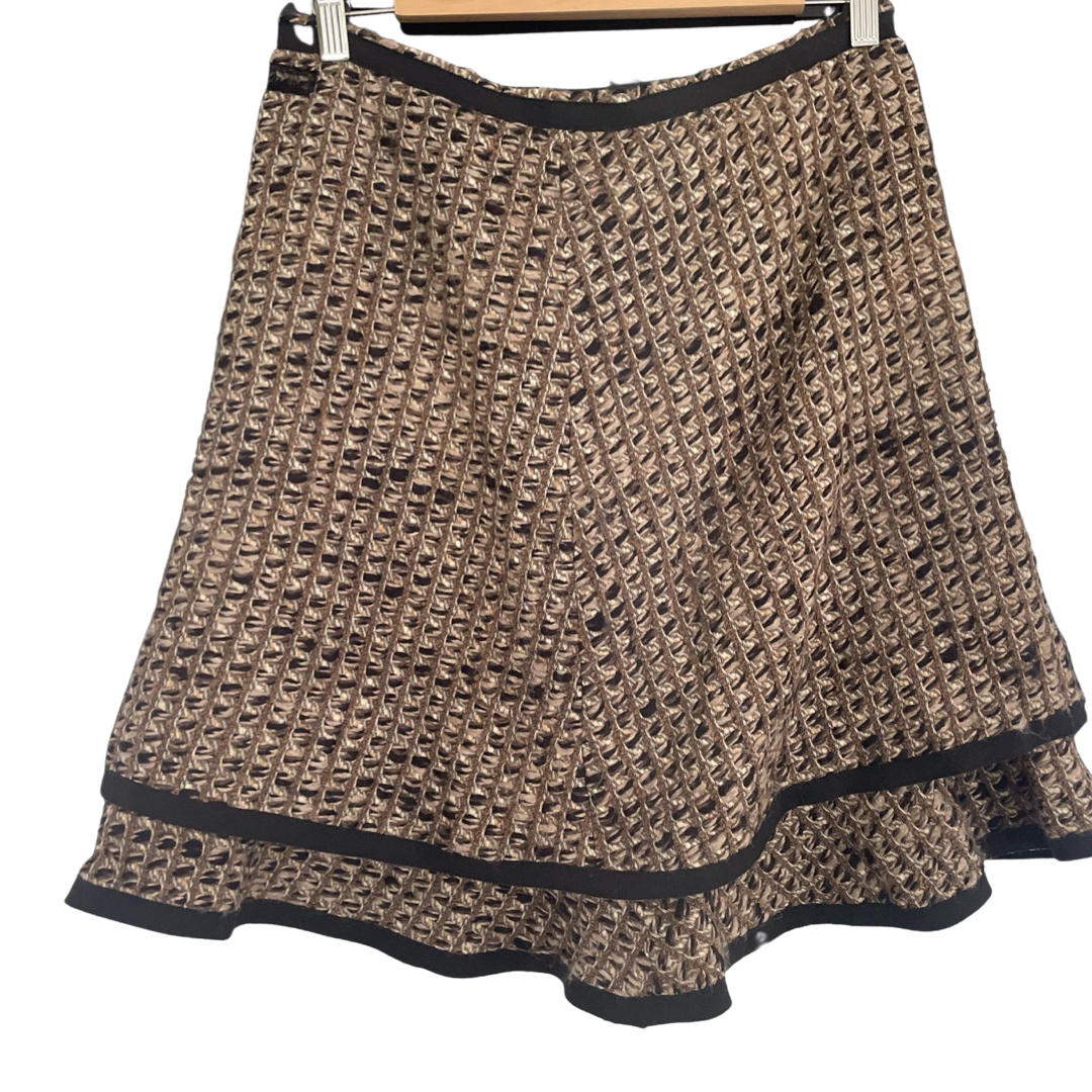 Nederdel - Tweed - Heartmade - Sand, beige og sort