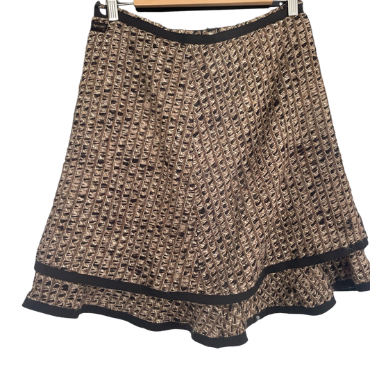 Nederdel - Tweed - Heartmade - Sand, beige og sort