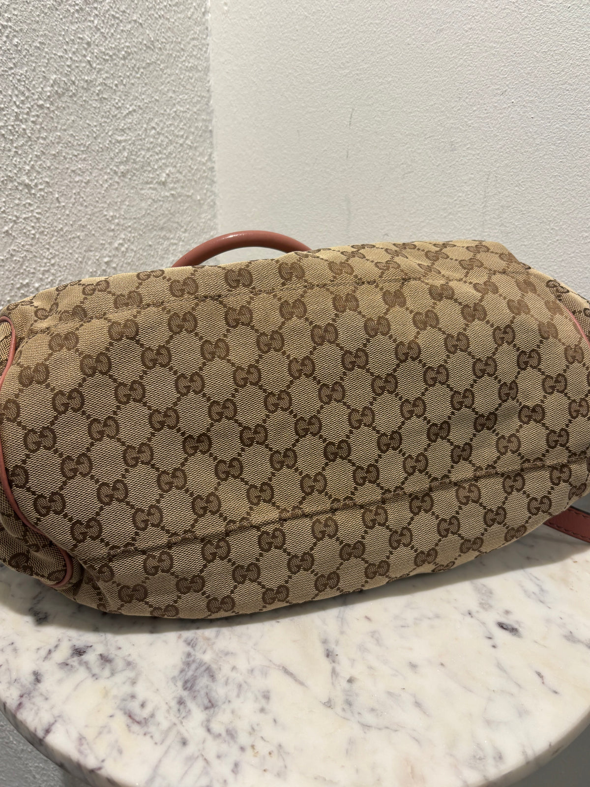 Gucci Sukey Bag - Canvas & Leather in Pink