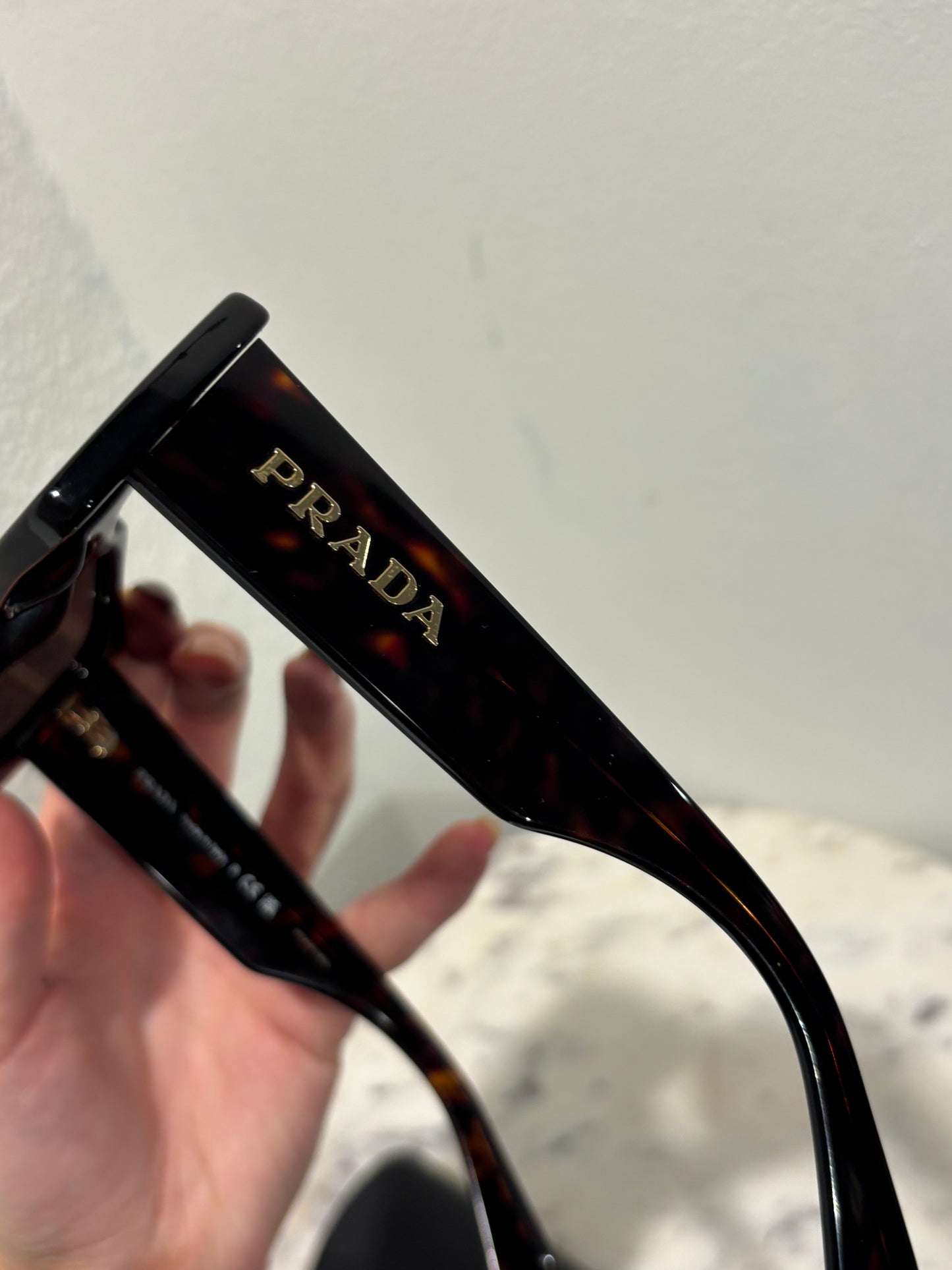 Prada Sunglasses - Tortoise with Logo - Medinas Wardrobe