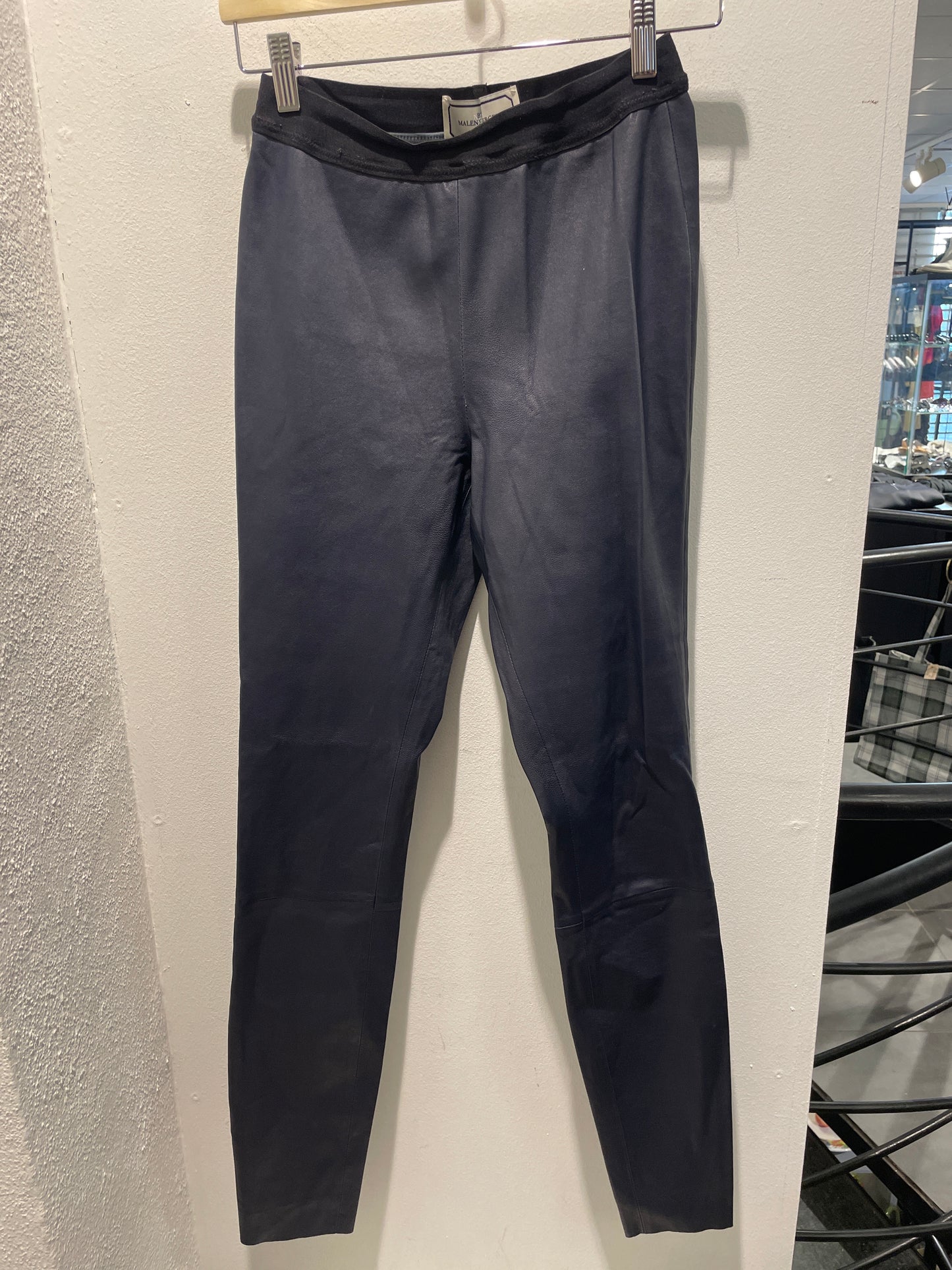 By Malene Birger Premium Leather Leggings – Size EU 38 / Navy