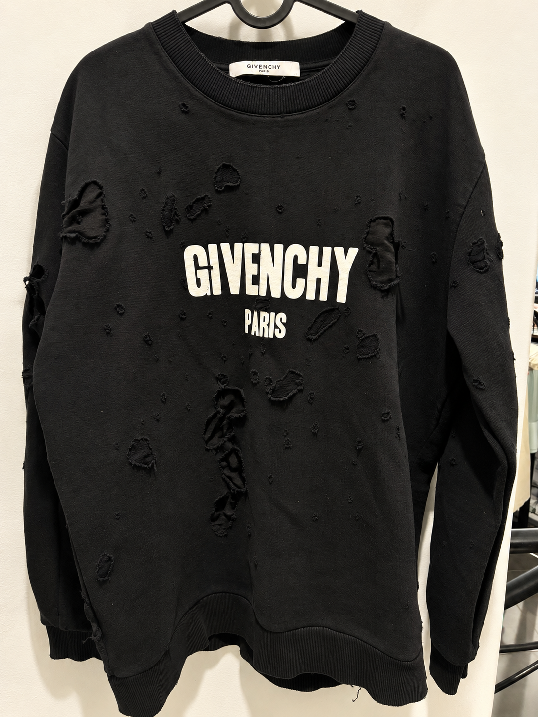Givenchy Distressed Sweatshirt – Black - Size L