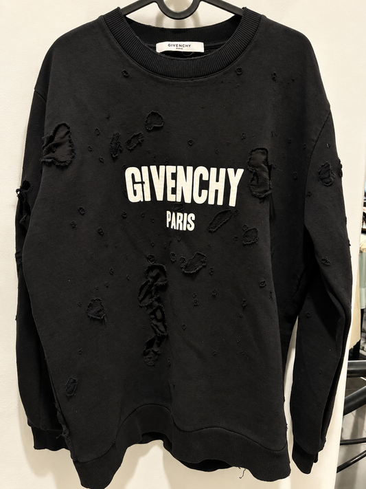 Givenchy Distressed Sweatshirt – Black - Size L