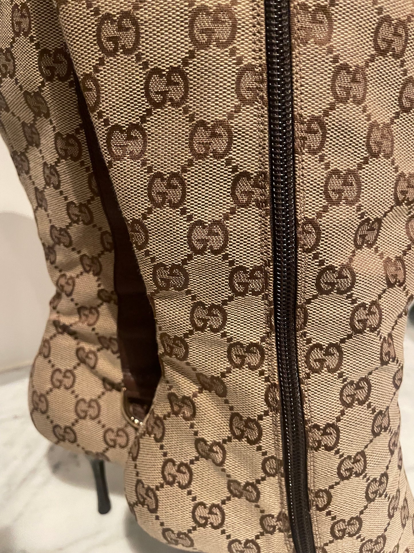 Gucci - GG monogram knee boots