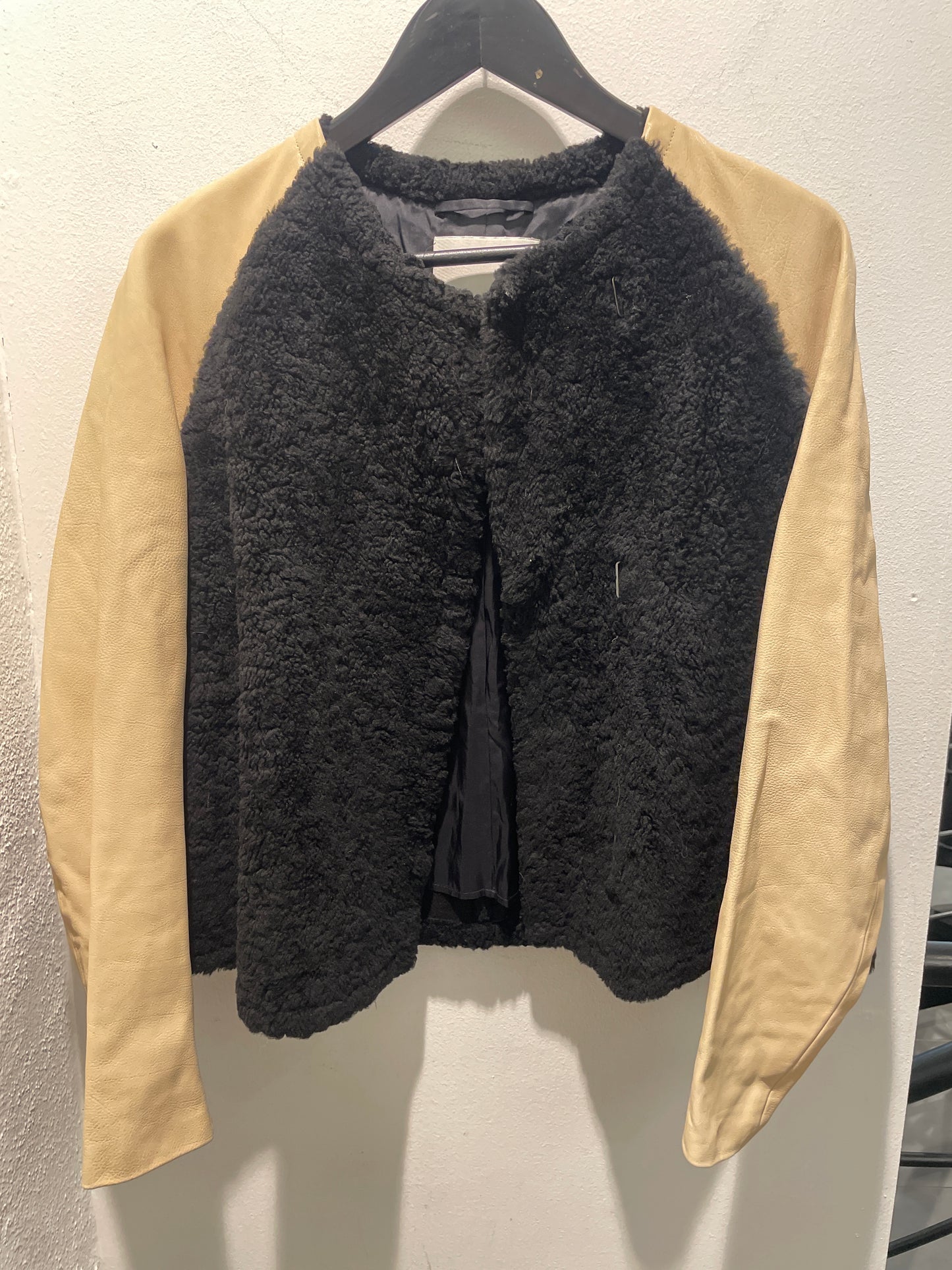 3.1 Phillip Lim Shearling Jacket – Black & Sand - S