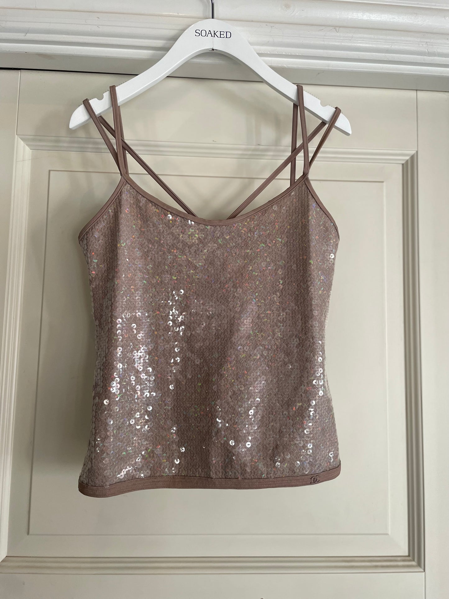 Chanel - paillet top - old pink