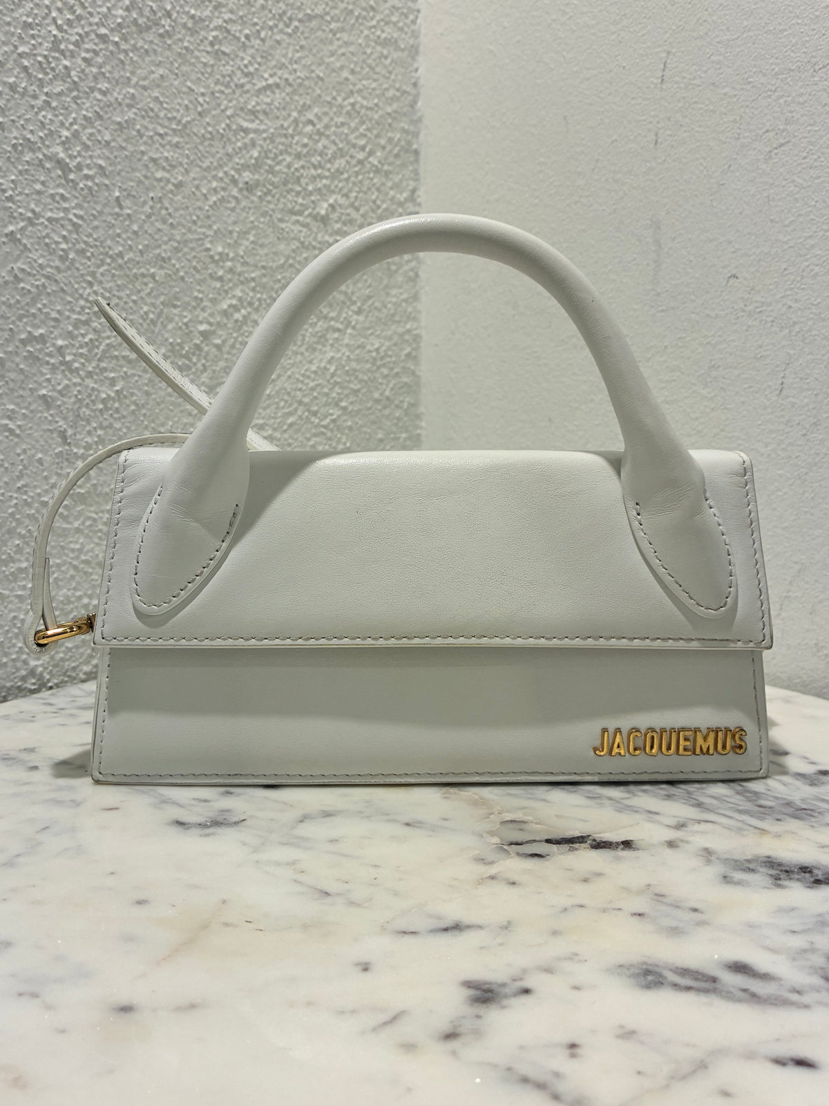Jacquemus Le Chiquito Bag – White Leather & Gold Hardware