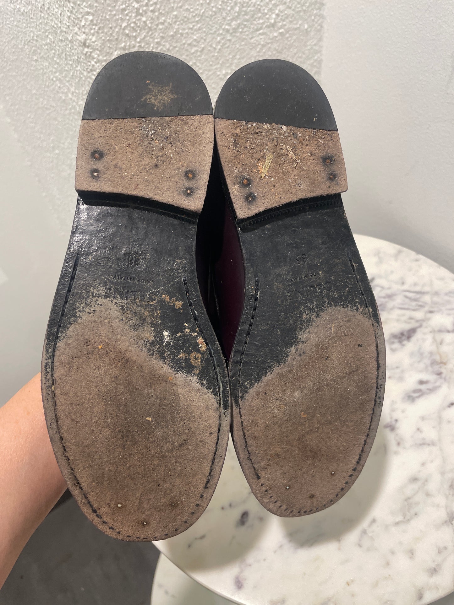 Celine Margaret Loafers in Polished Leather - 36