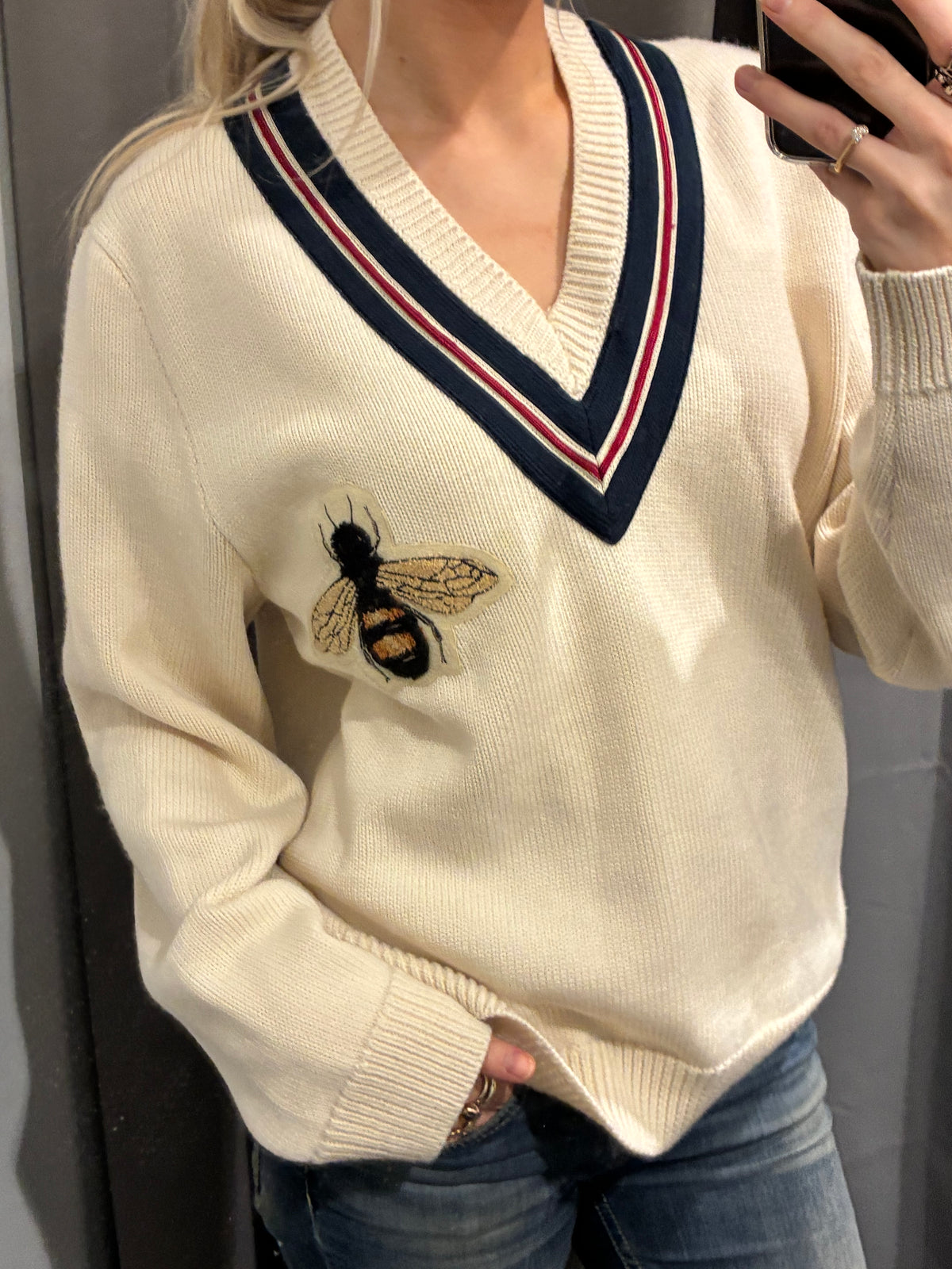 Gucci Knit - Ecru & Iconic Bee - Size S/L