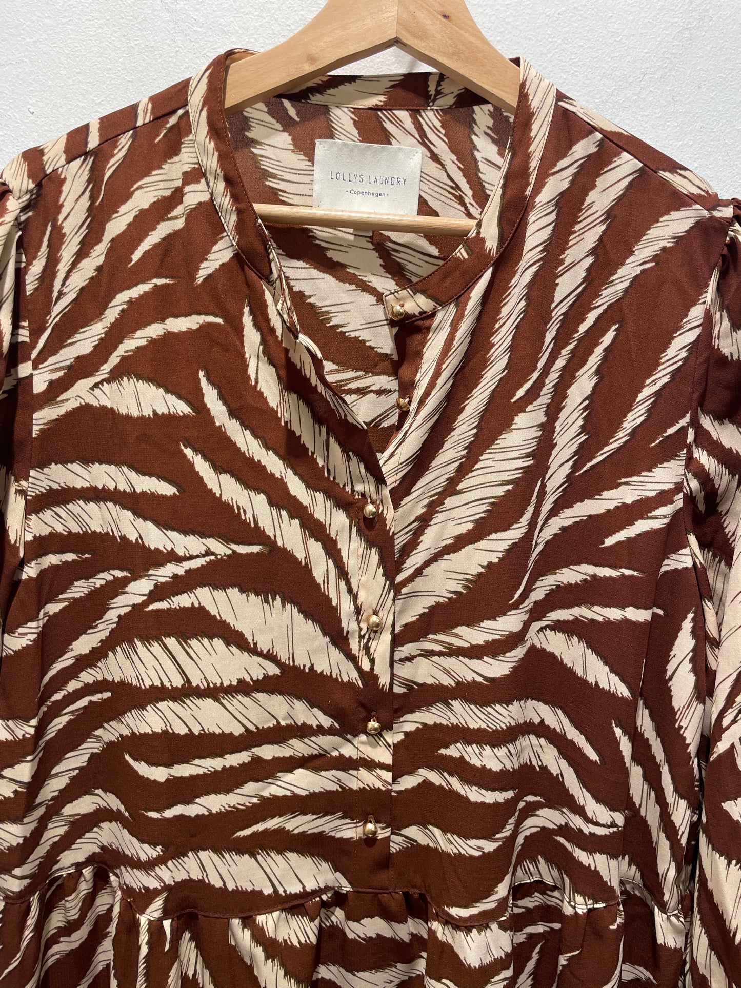 Lollys Laundry Nee Dress – Brown-Rust/Cream - XL