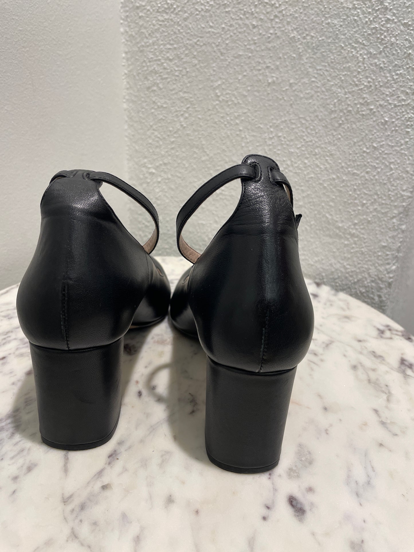 Roccamore Anna Pump – Black Leather -Brand New - 38