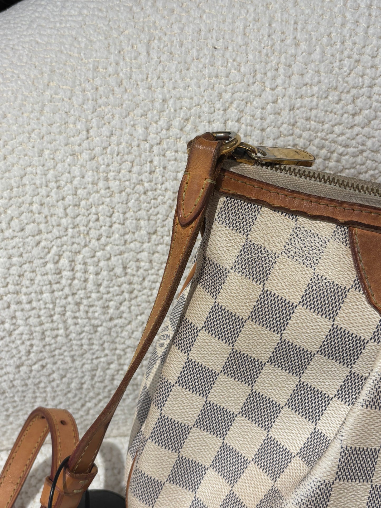 Louis Vuitton Siracusa PM Bag – Damier Azur Canvas & Leather Details