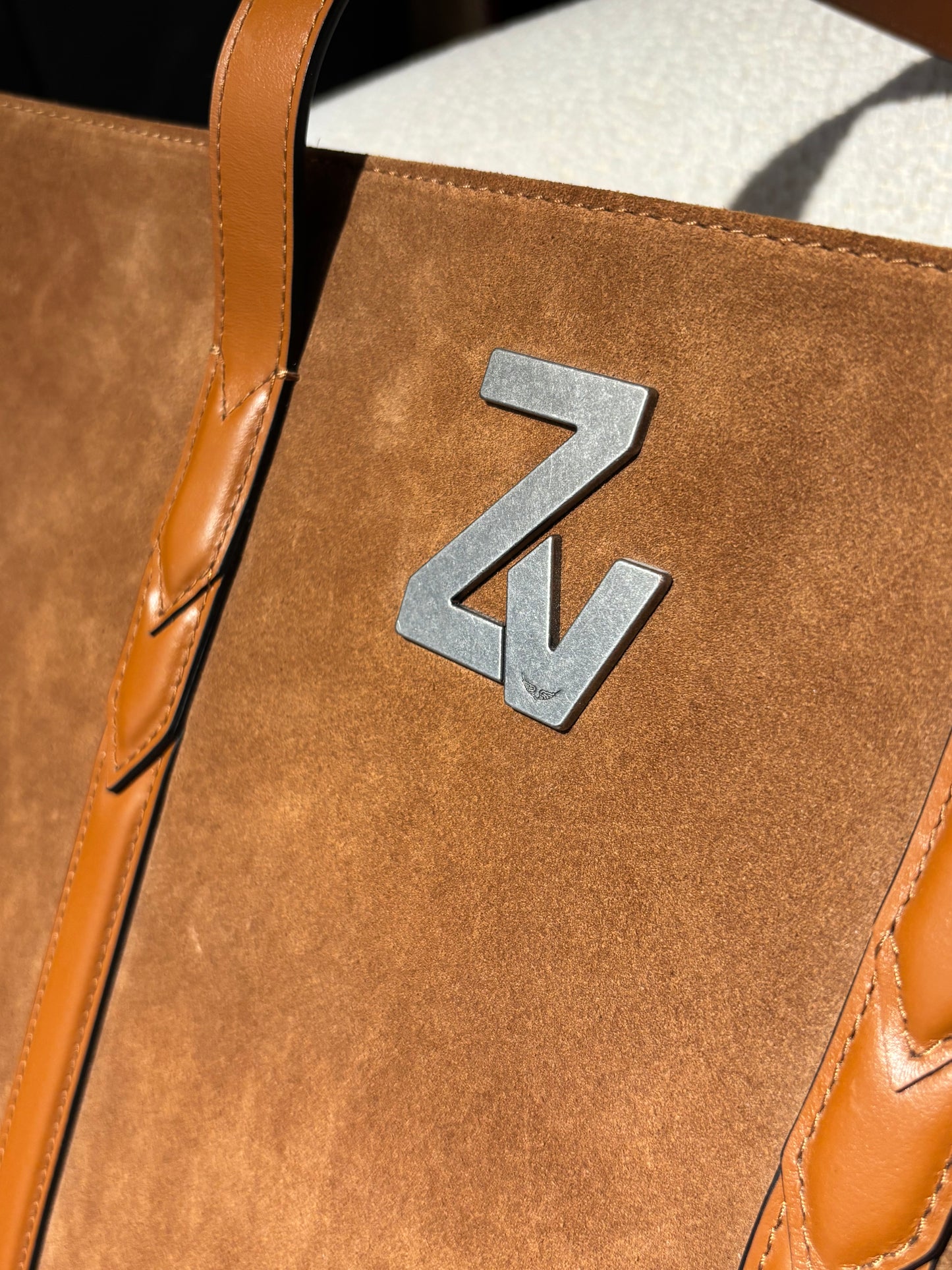 Zadig & Voltaire Tote - Cognac Leather & Suede