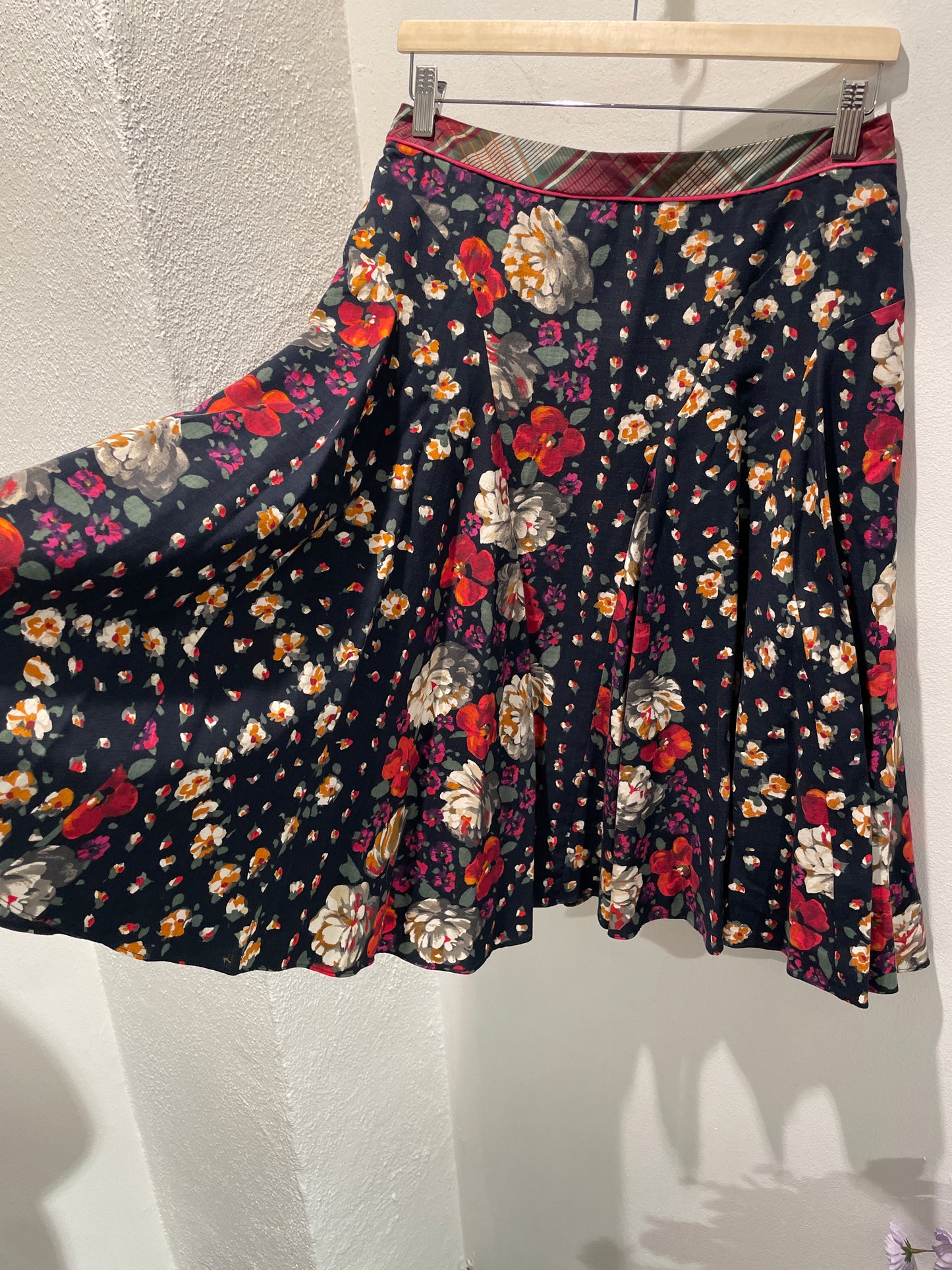 Kenzo skirt - Navy with flowers - EU38