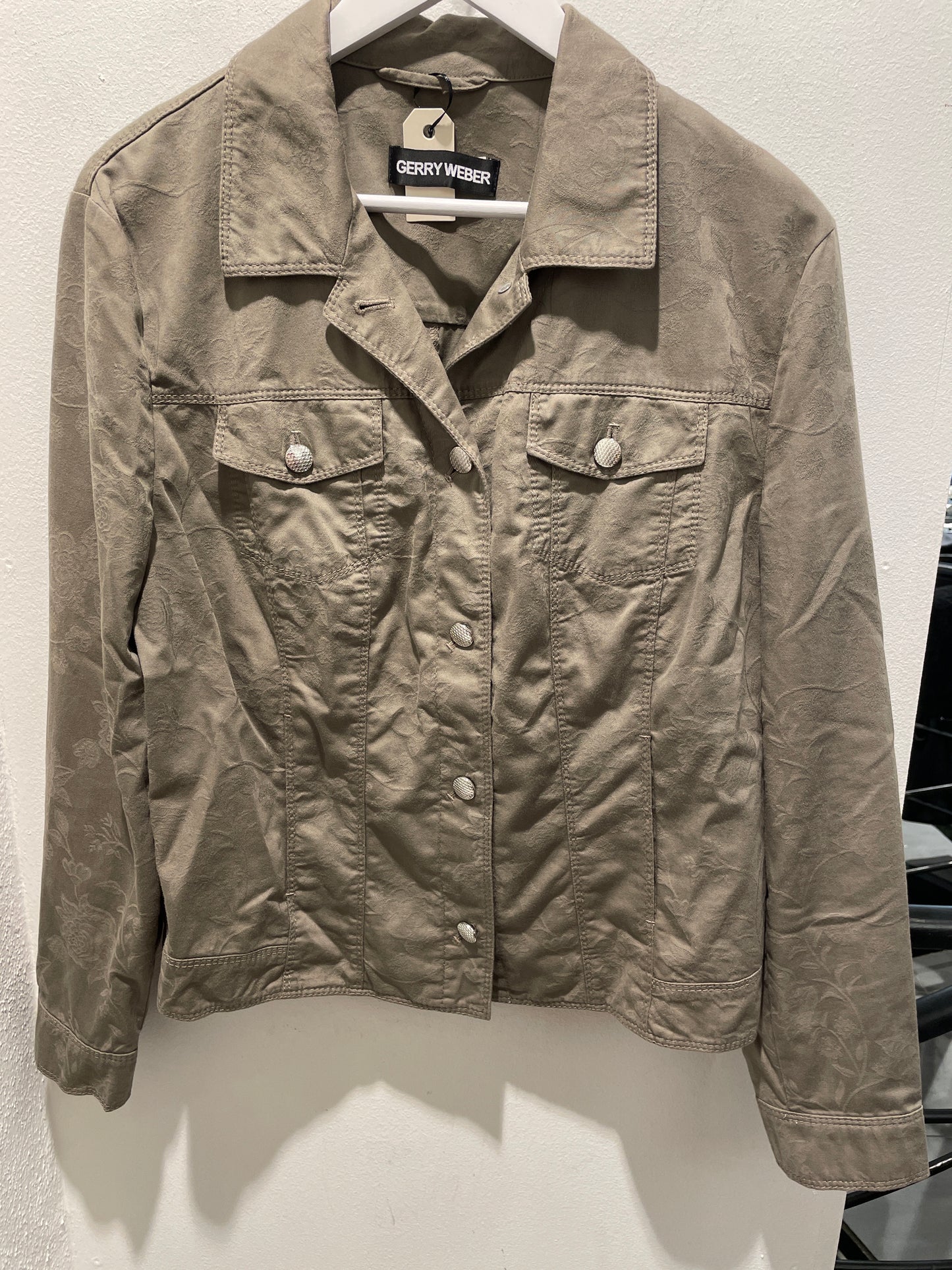 Gerry Weber Textured Utility Jacket – Khaki Brown - EU44