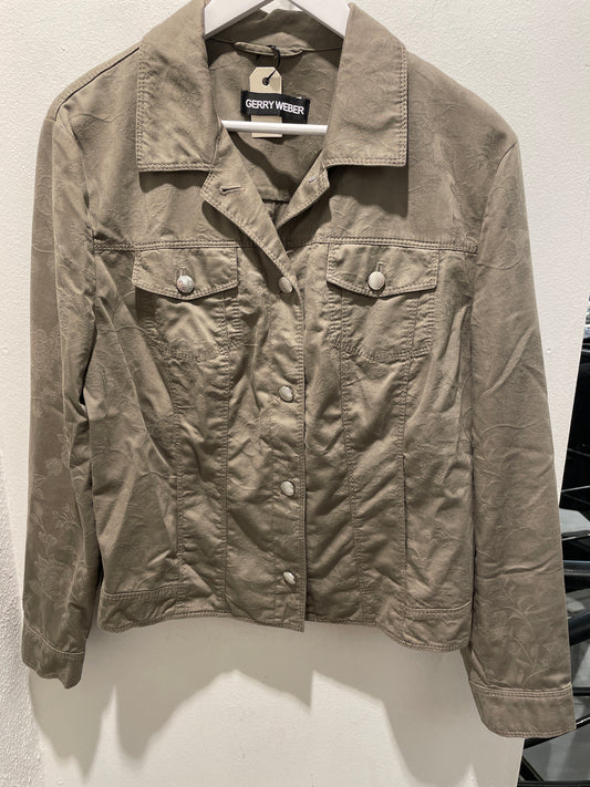 Gerry Weber Textured Utility Jacket – Khaki Brown - EU44