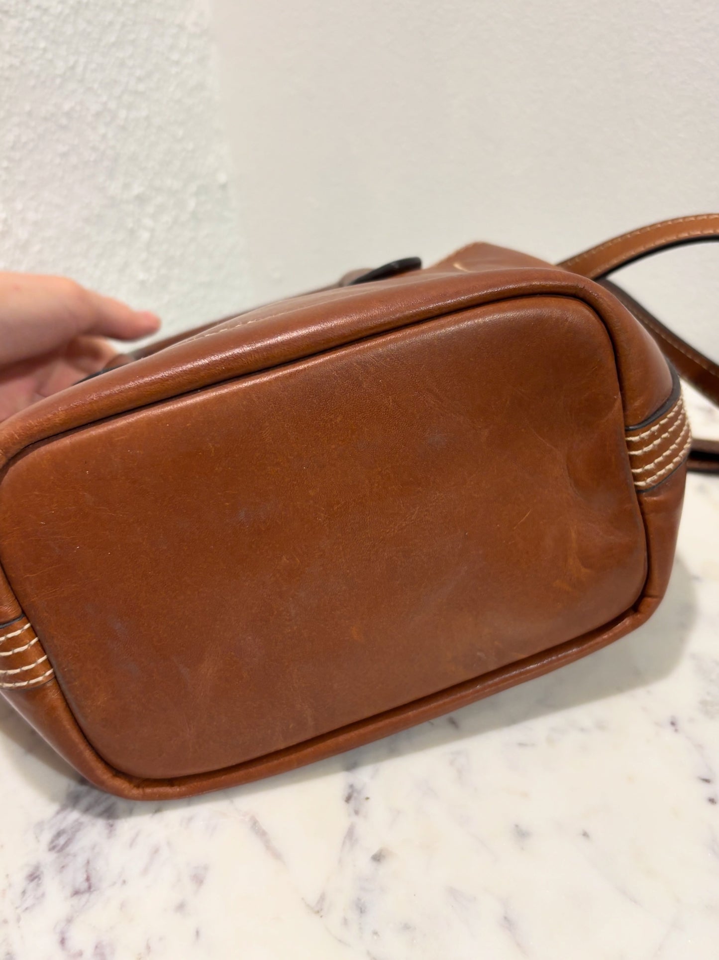 Polo Ralph Lauren Bucket Bag - Cognac Leather