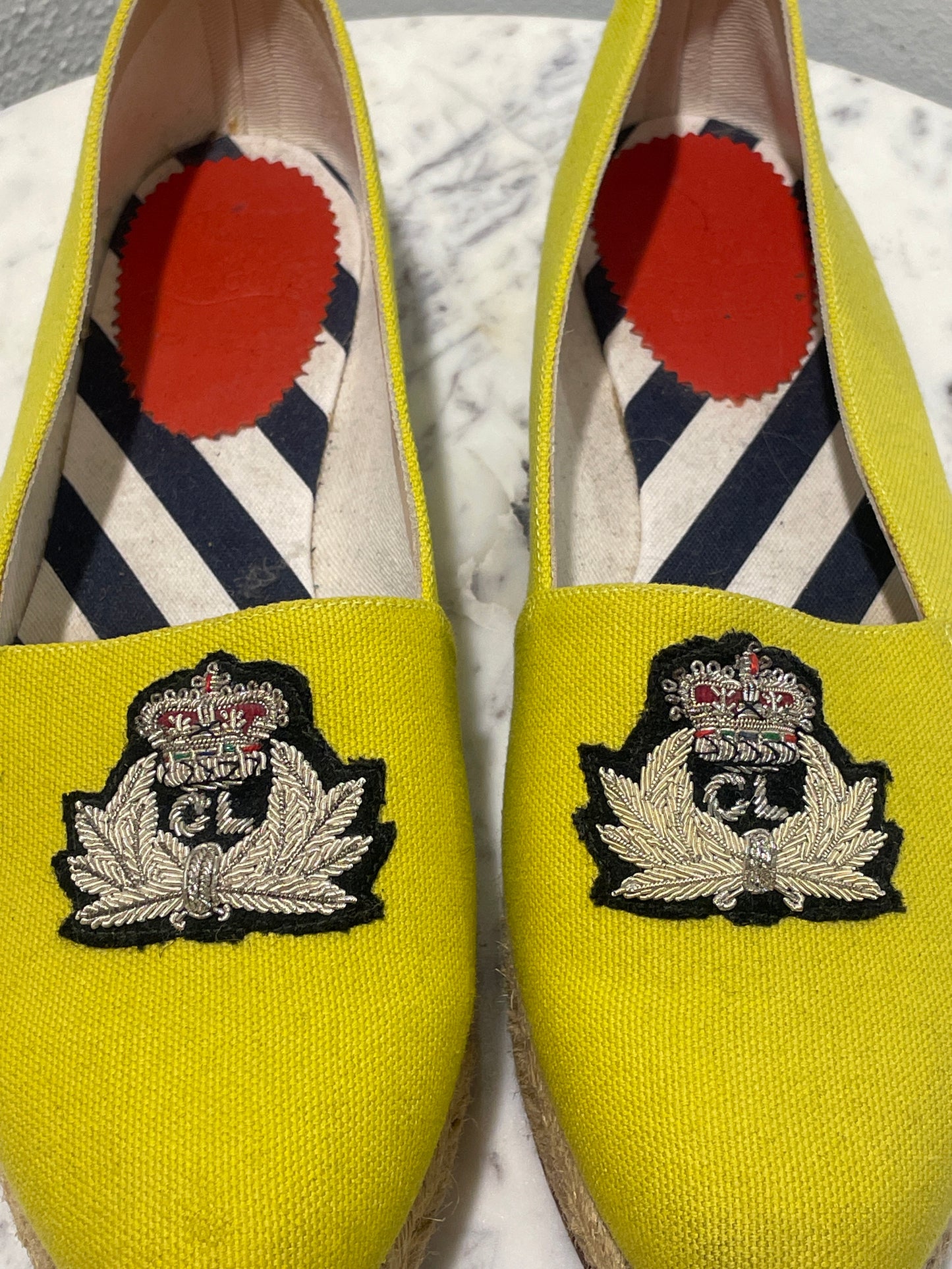 Christian Louboutin - Yellow Nanou Crest Espadrilles  – 39,5