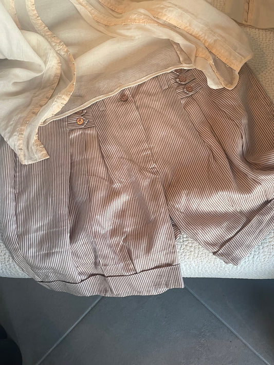 Shorts - Hvid m. rust striber - Stella McCartney