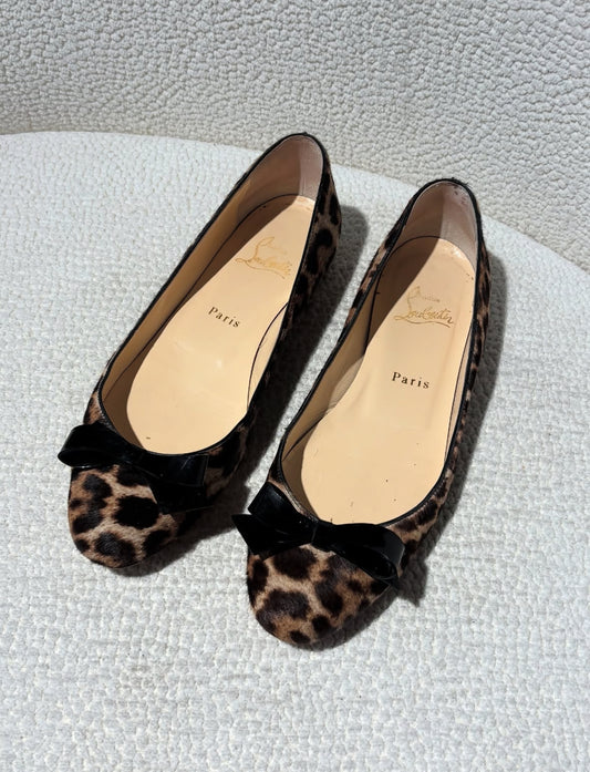 Christian Louboutin Ballerinas - Leopard Print Ponyhair - EU 38