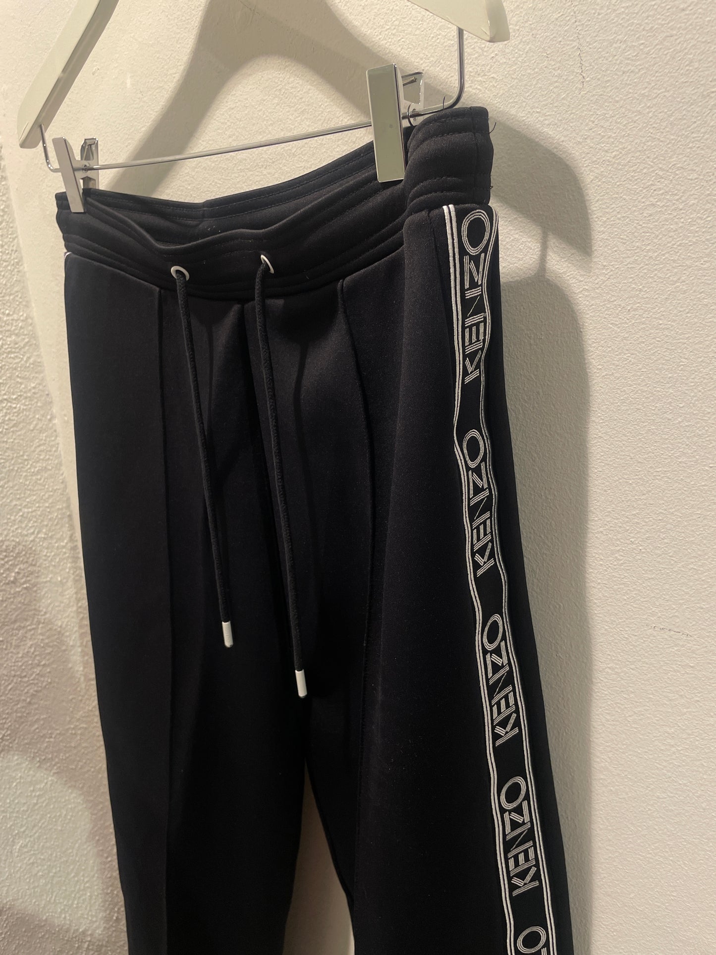 Kenzo – Paris Logo Side-Stripe Trackpants (Black/White) - S/M