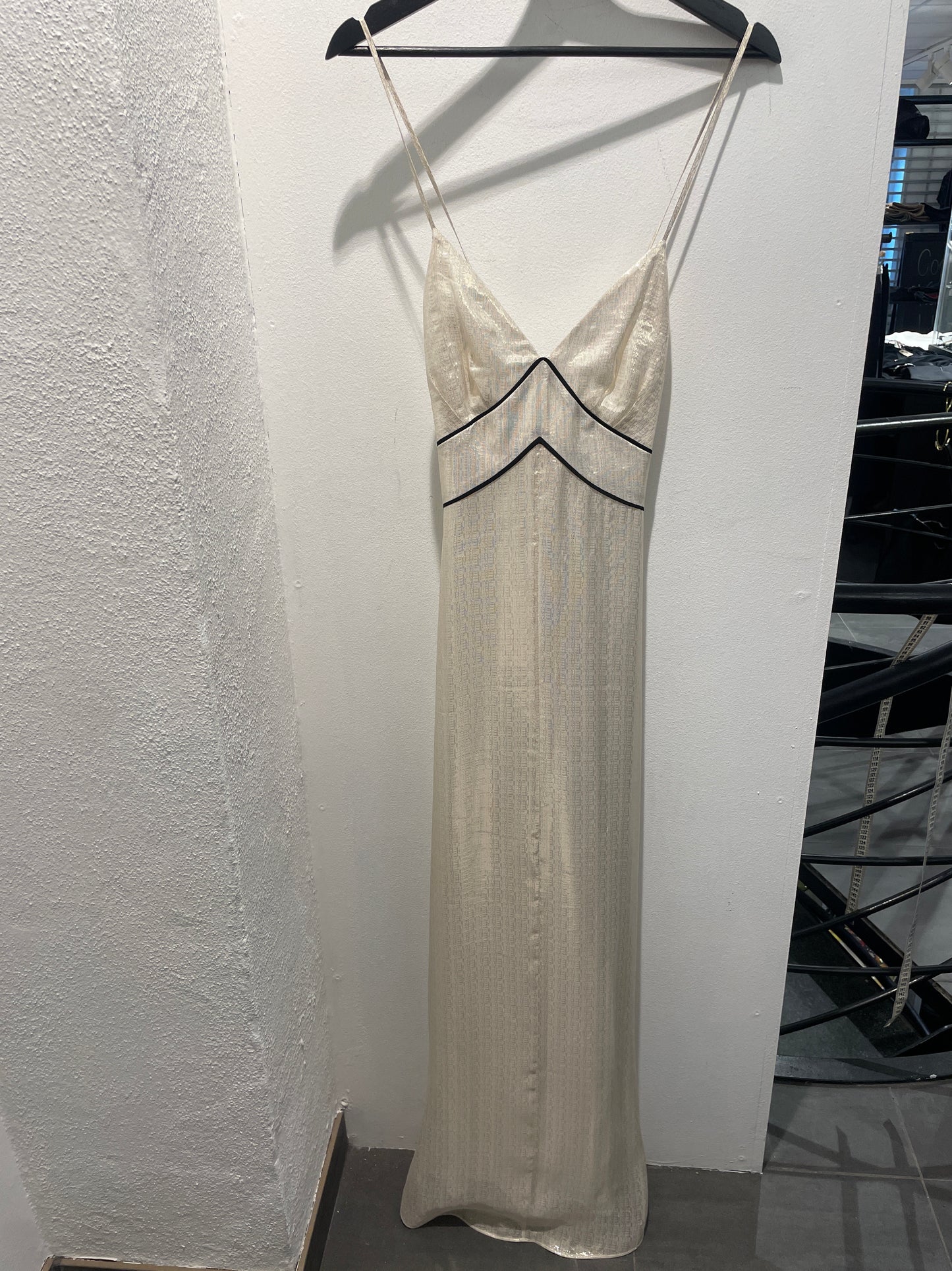 DAY Shimmer Maxi Dress with Chevron Detail - New w. tag - 36