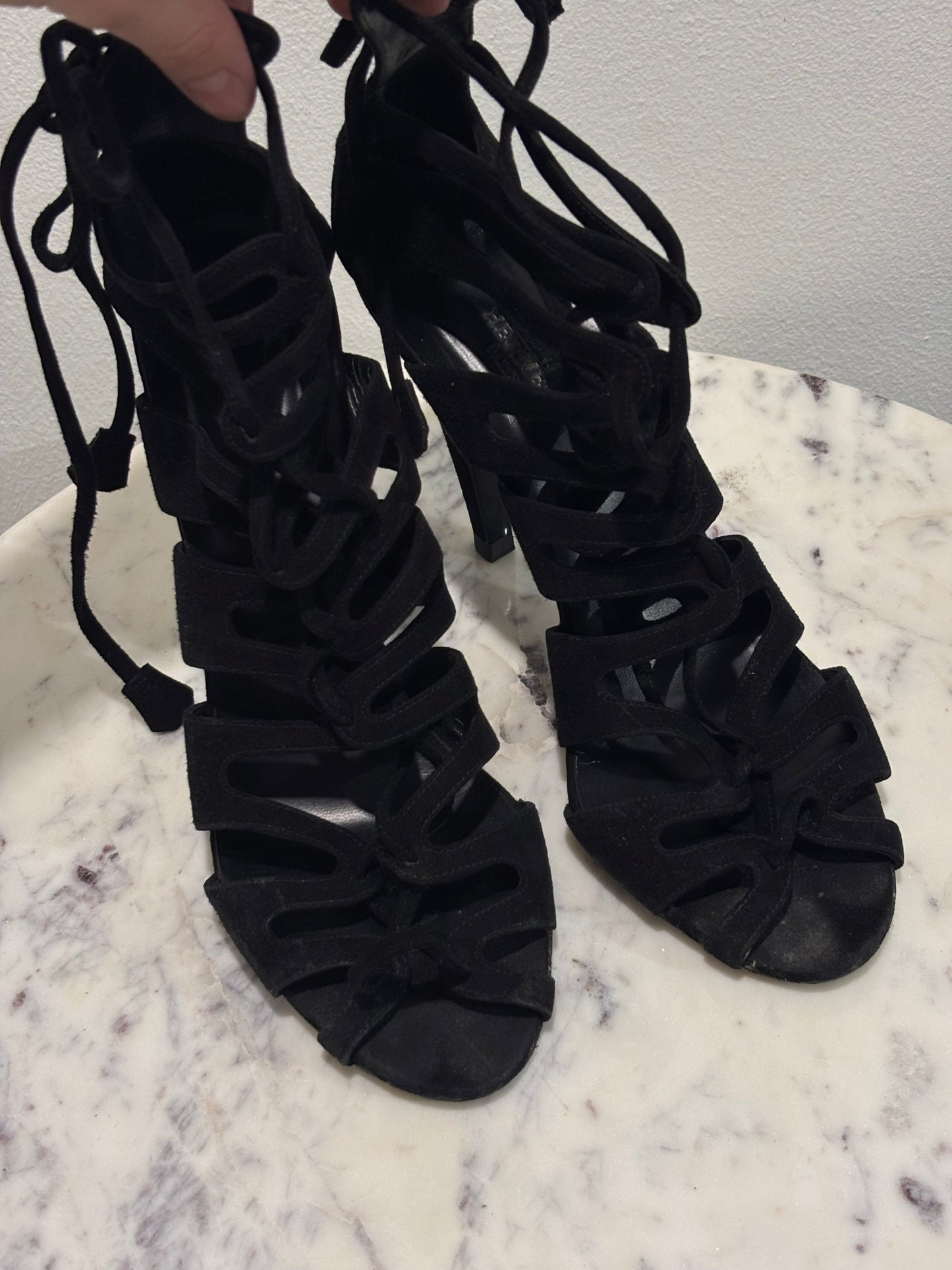 Hermès - "Thalassa" Gladiator Cage Sandal - EU38,5 - Medinas Wardrobe