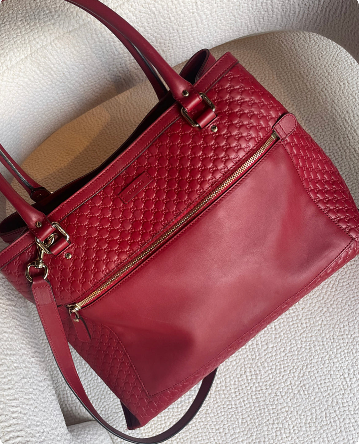 Gucci - Rød læder tote