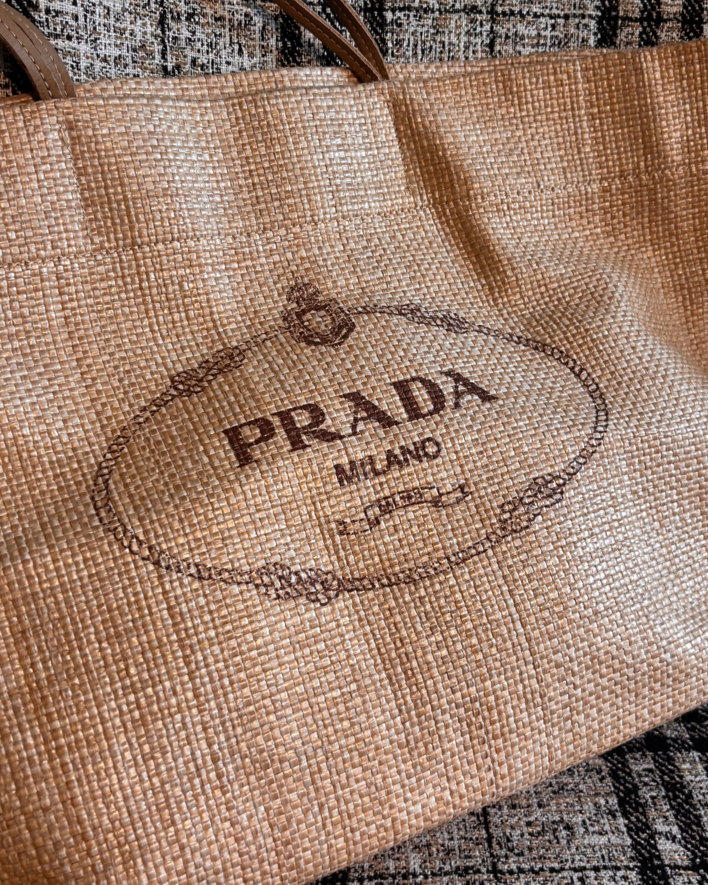 Prada Raffia Milano Net