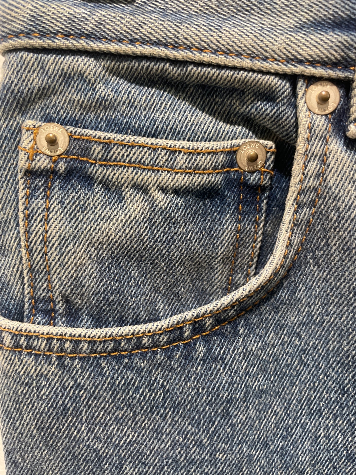 Loewe - Denim Logo pants - high rise - Medinas Wardrobe - 34