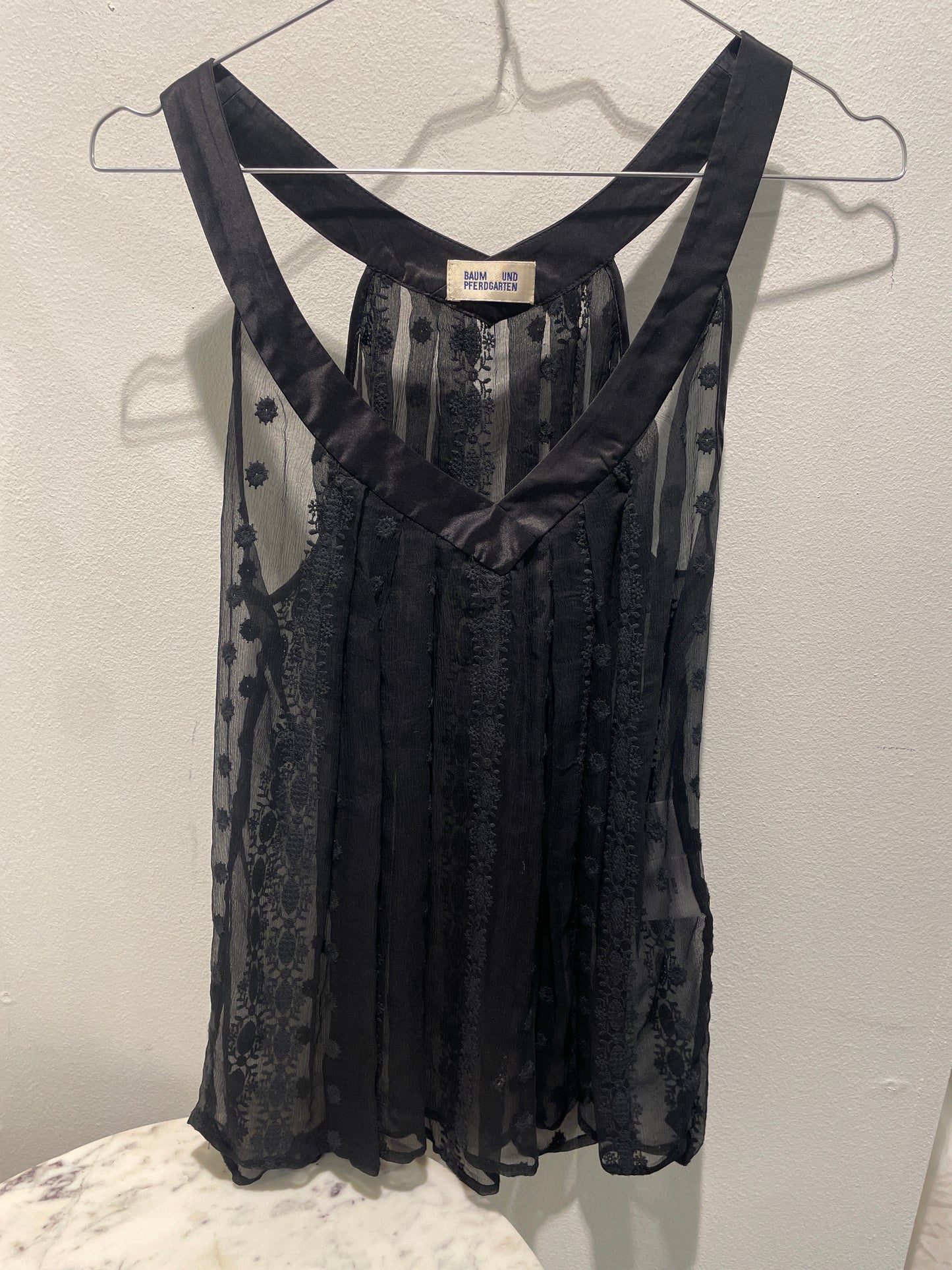 Baum & Pferdgarten - Black silk top - EU36
