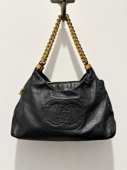Chanel CC Chain Shoulder Bag – Black Lambskin & Gold Hardware